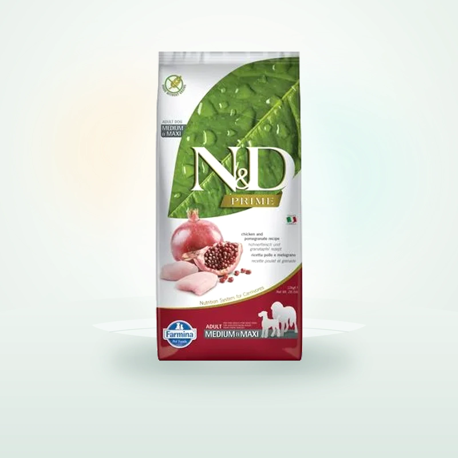 Farmina N&D Adult Medium sin cereales con pollo y granada para perros