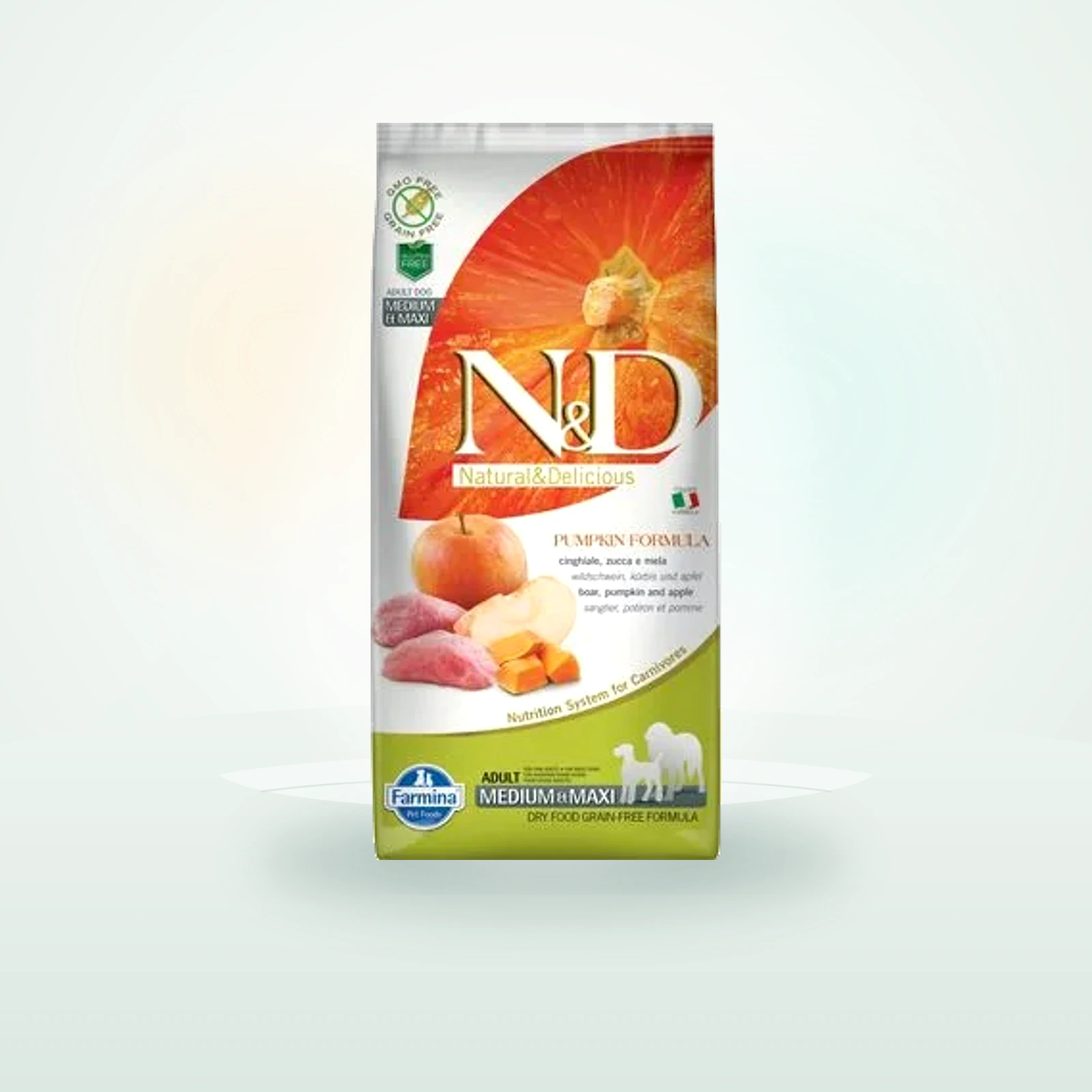 Farmina N&D Grain Free Pumpkin Adult Medium & Maxi with Boar & Apple