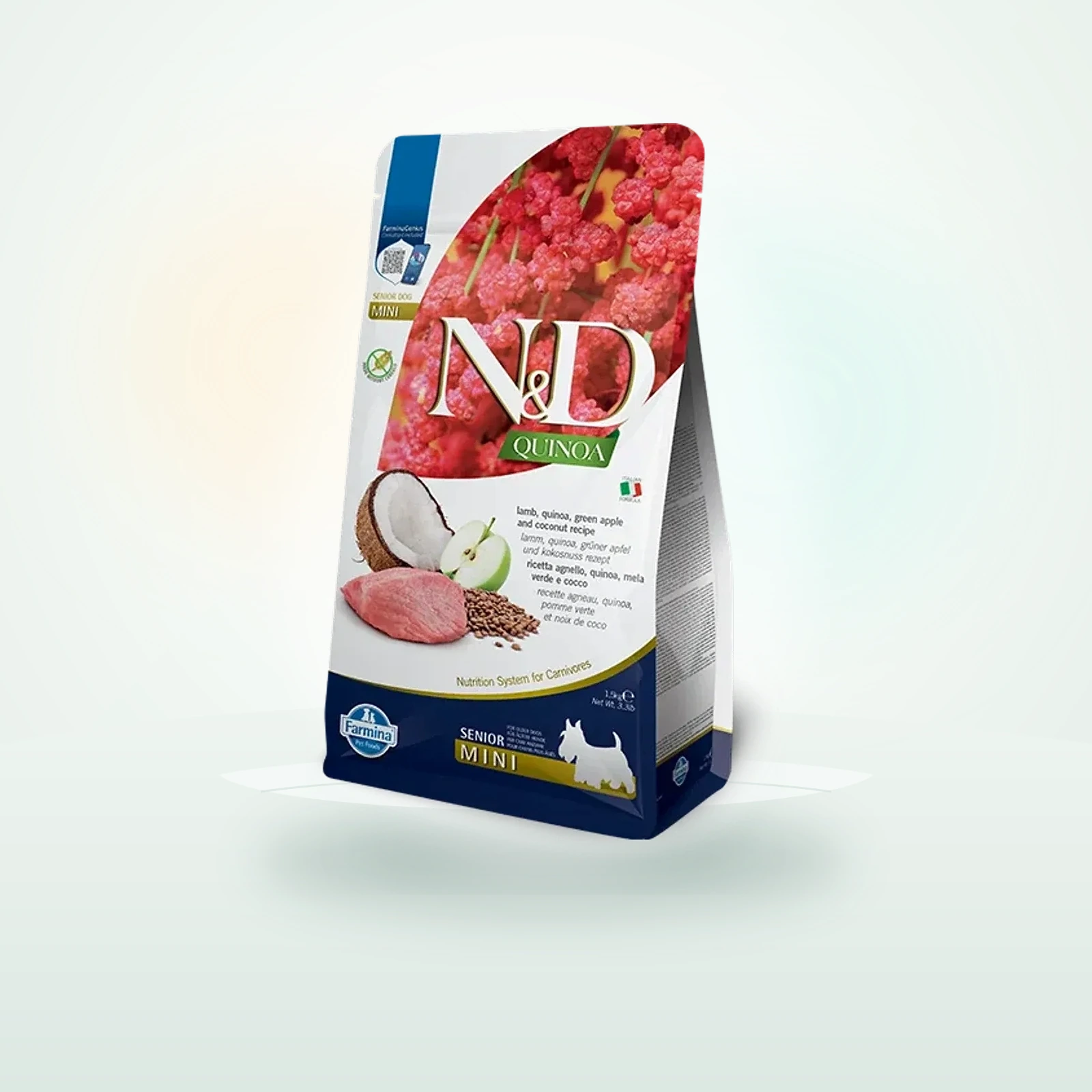 Farmina N&D Quinoa Lamb, quinoa, green apple and coconut Senior Mini