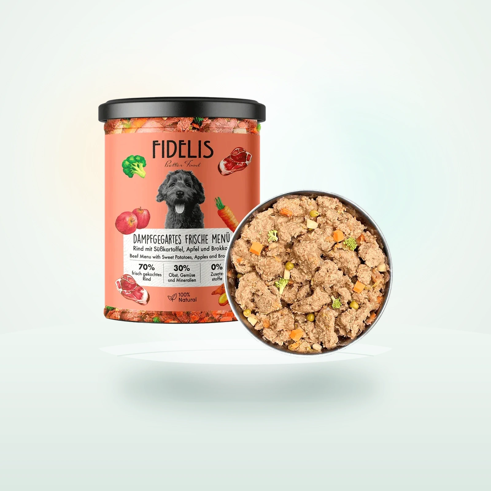 Fidelis Cooked Beef Menu Wet Food Jar