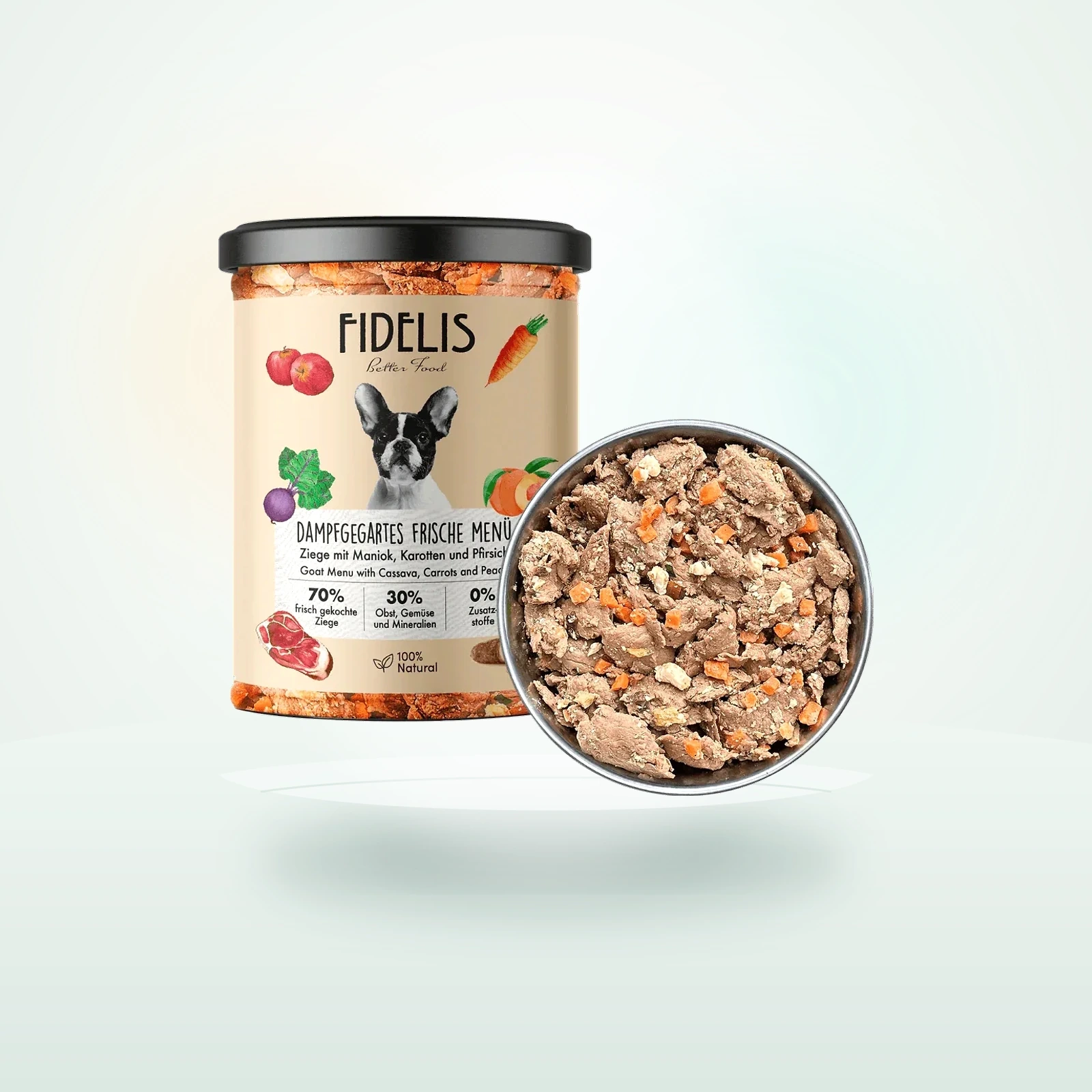 Fidelis Cooked Goat Menu Wet Food Jar