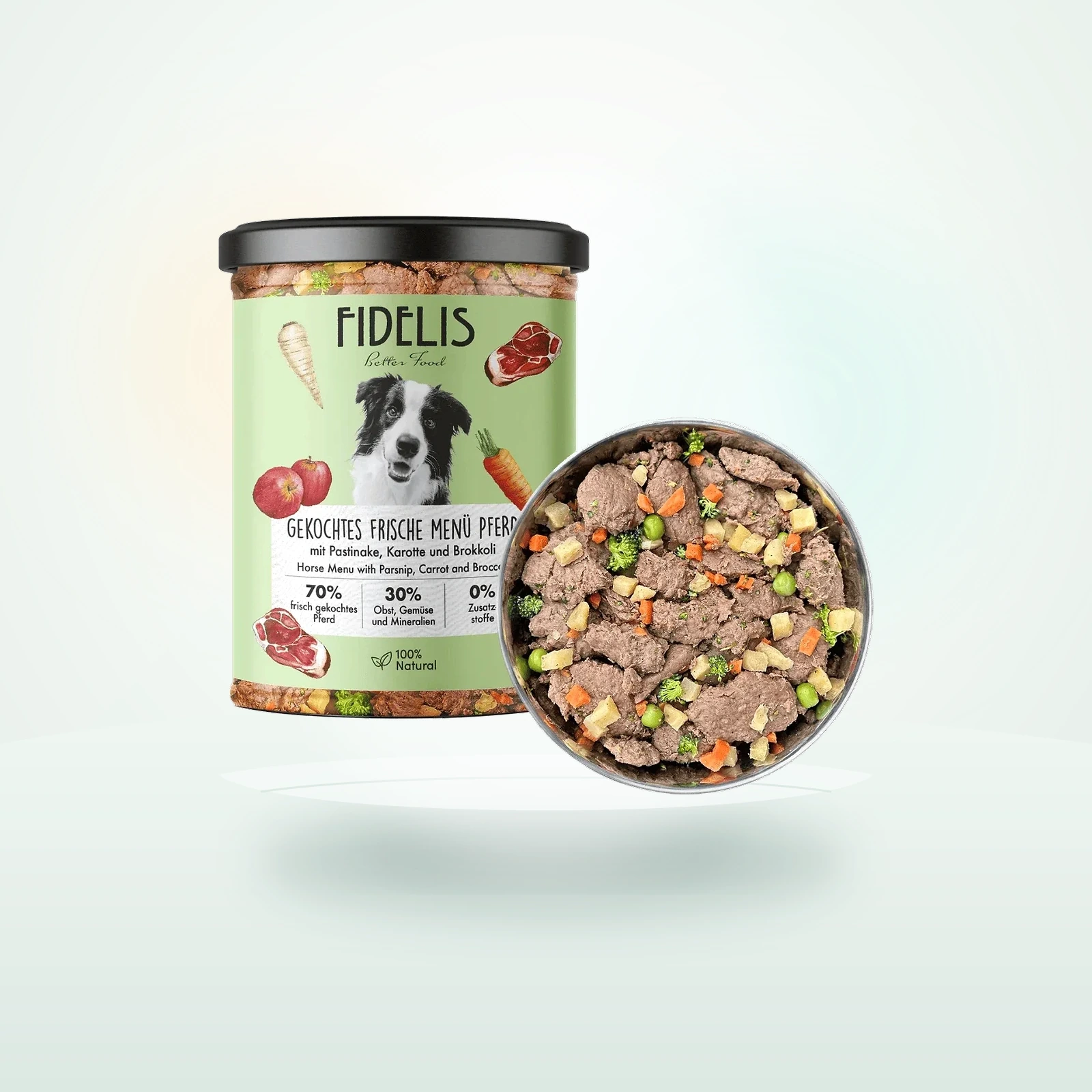 Fidelis Cooked Horse Menu Wet Food Jar