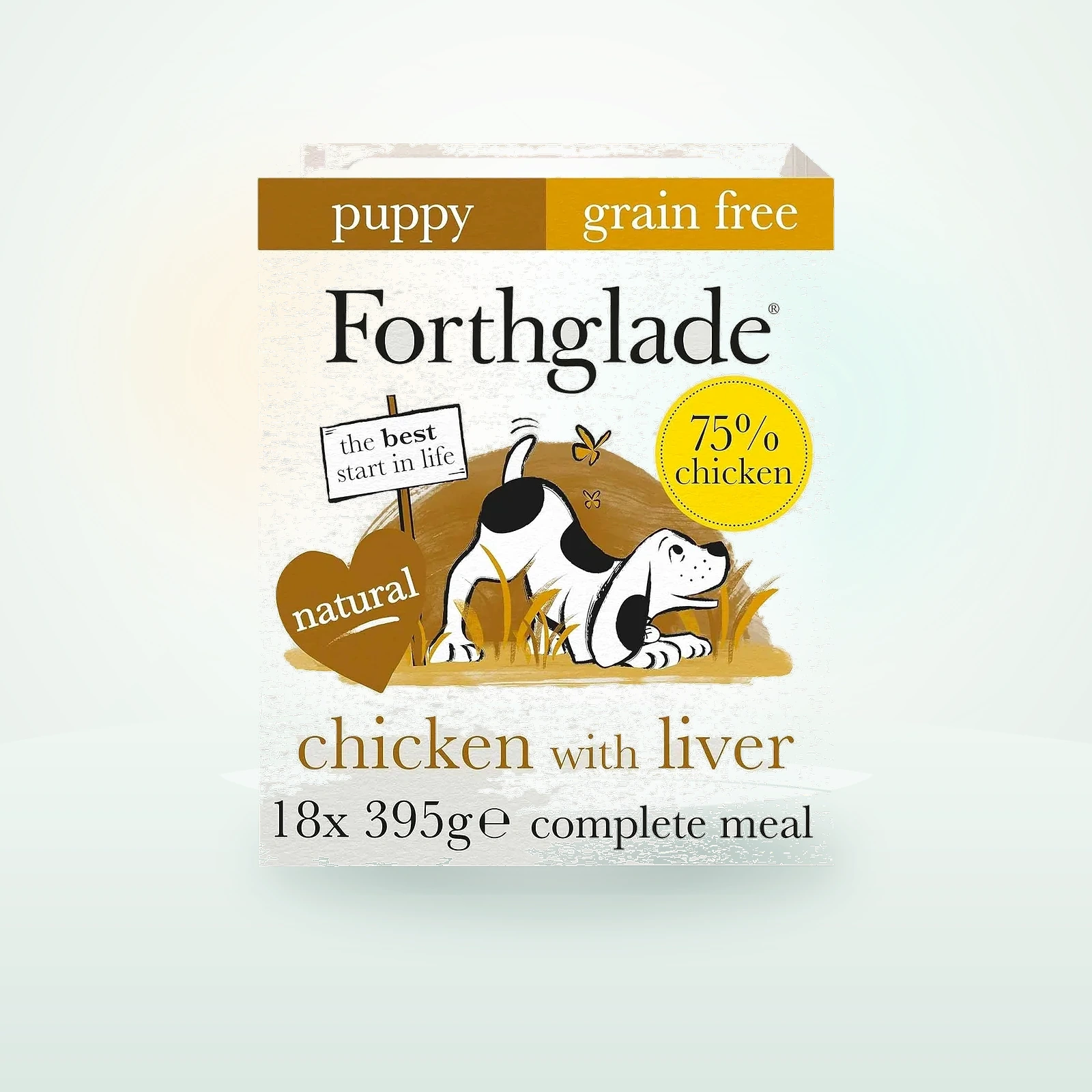 Forthglade Complete Puppy Grain Free Wet Food - Chicken & Liver - trays