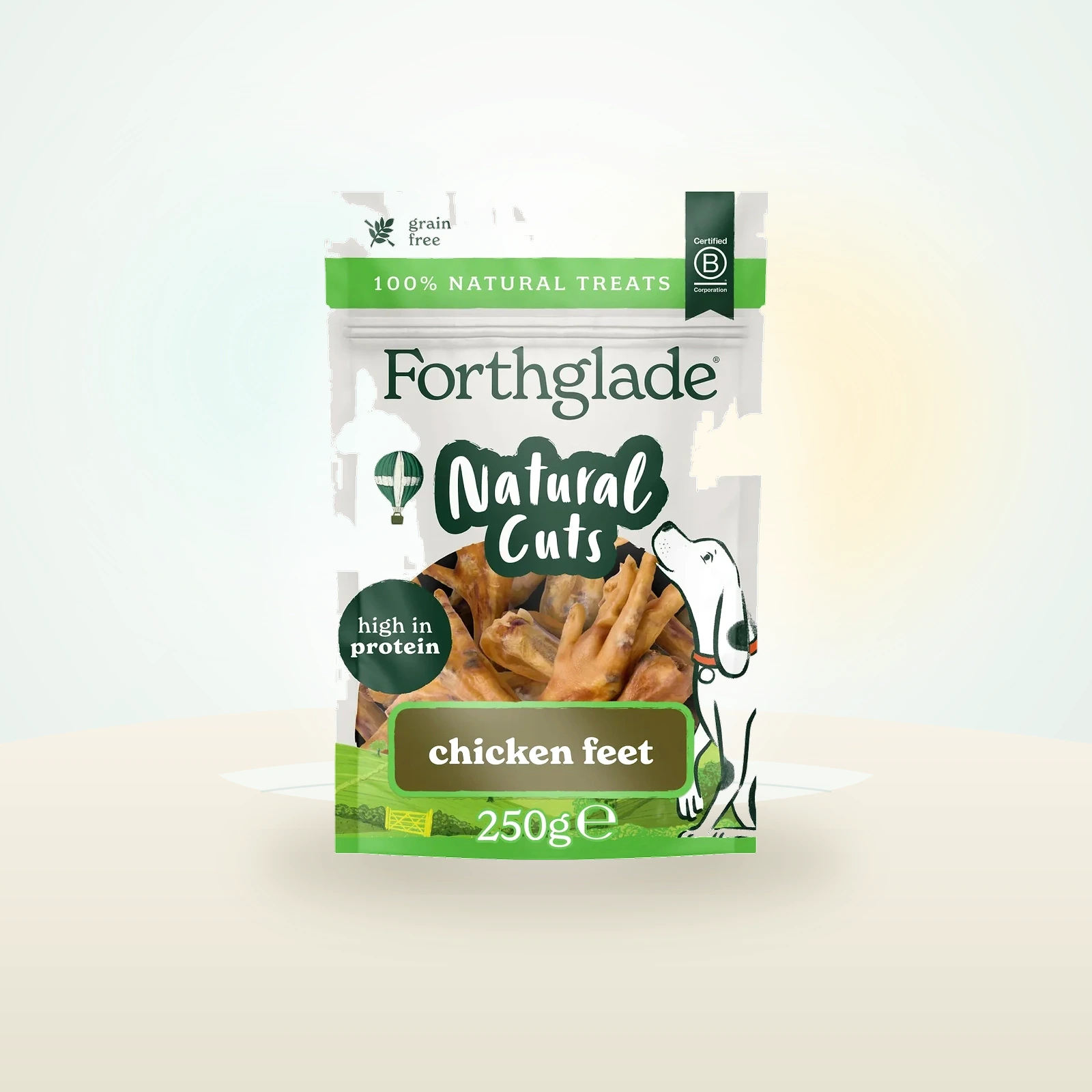 Forthglade Natural Cuts Air Dried Chicken Feet - Meaty Dog Treats