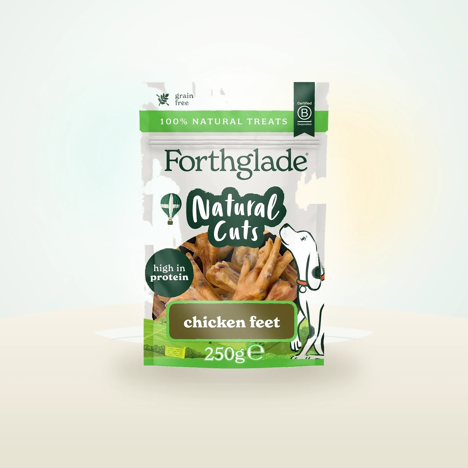 Forthglade Natural Cuts Air Dried Chicken Feet - Meaty