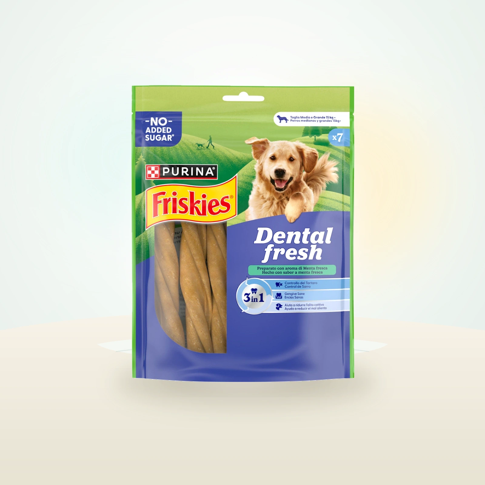 Friskies Medium & Large Snacks Dentales para perros