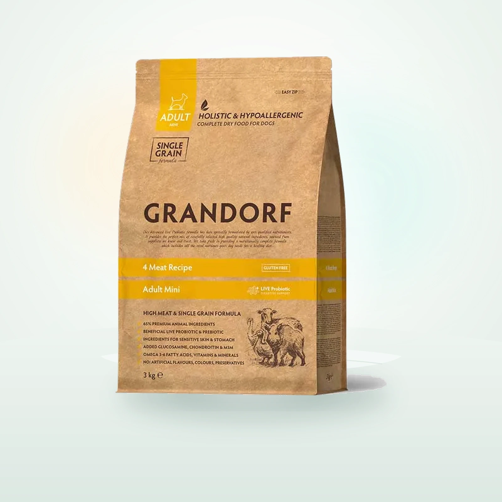 Grandorf Adult Mini 4 Meat - Lamb Turkey Duck and Wild Boar