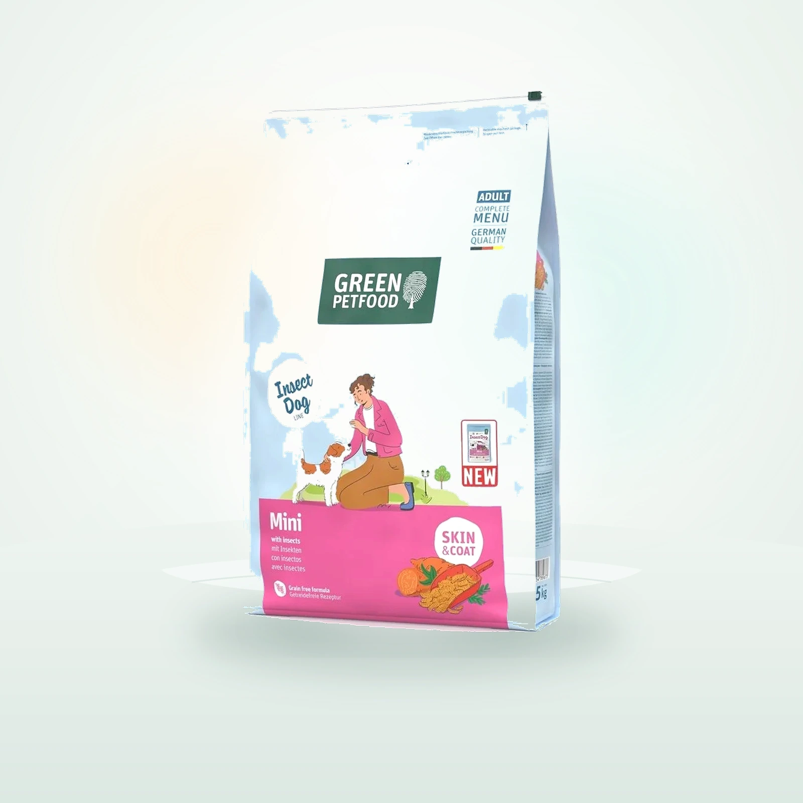 GREEN PETFOOD InsectDog Mini bezzbożowa karma z białkiem owadów dla małych psów