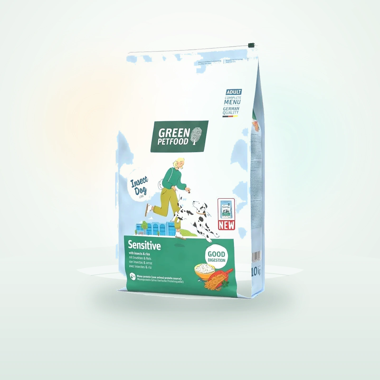 GREEN PETFOOD InsectDog Sensitive dla wrażliwych psów z owadami i ryżem