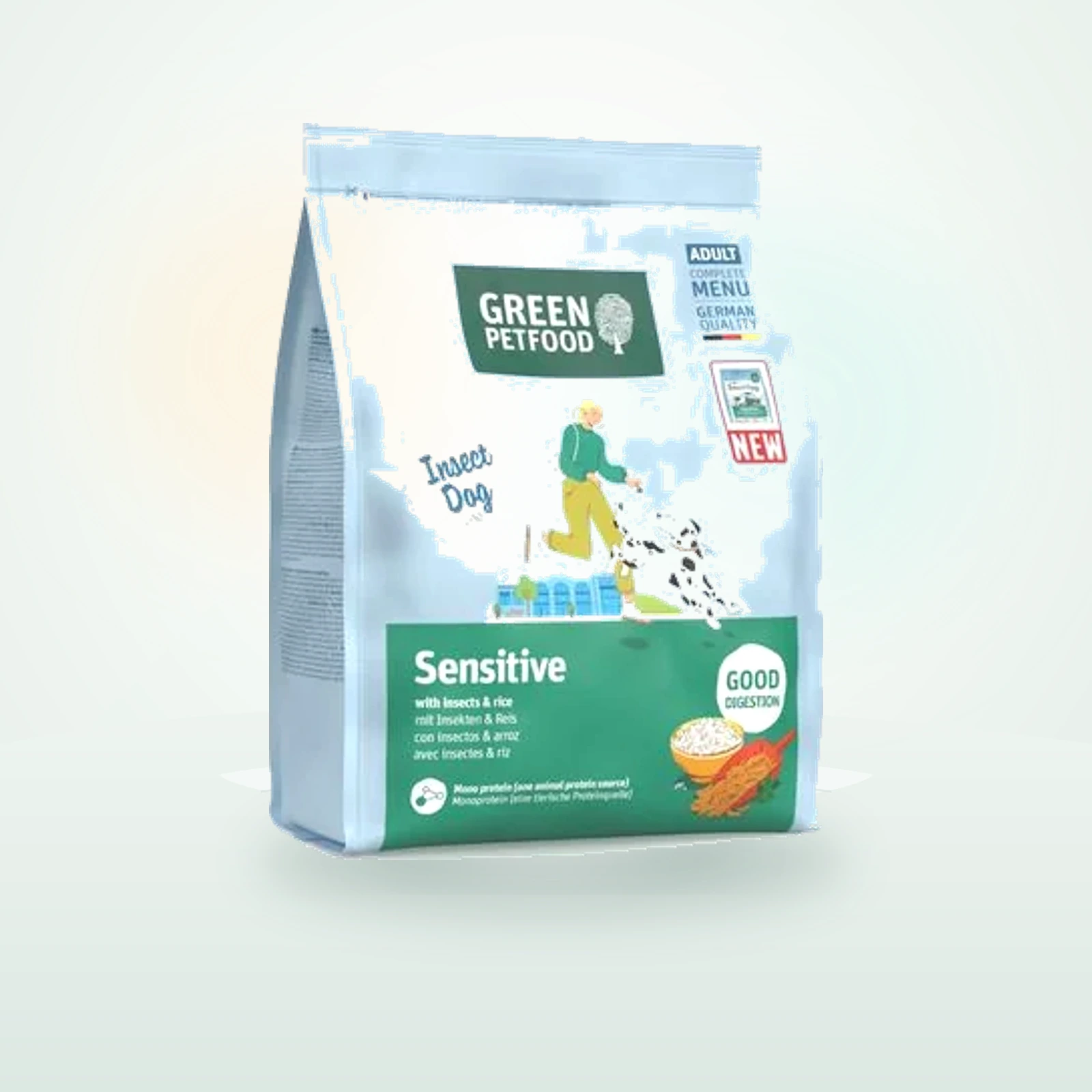 Green Petfood Sensitive with Insects & Rice