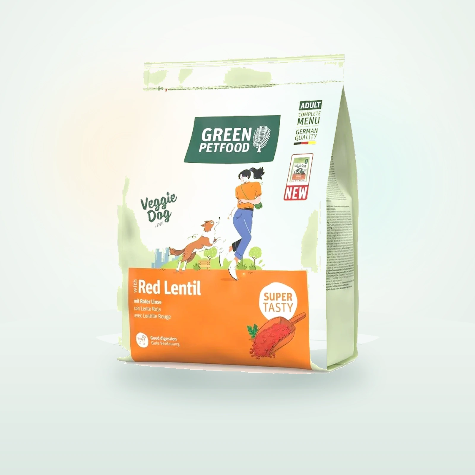 GREEN PETFOOD VeggieDog with Red Lentil wegetariańska karma z czerwoną soczewicą dla psów