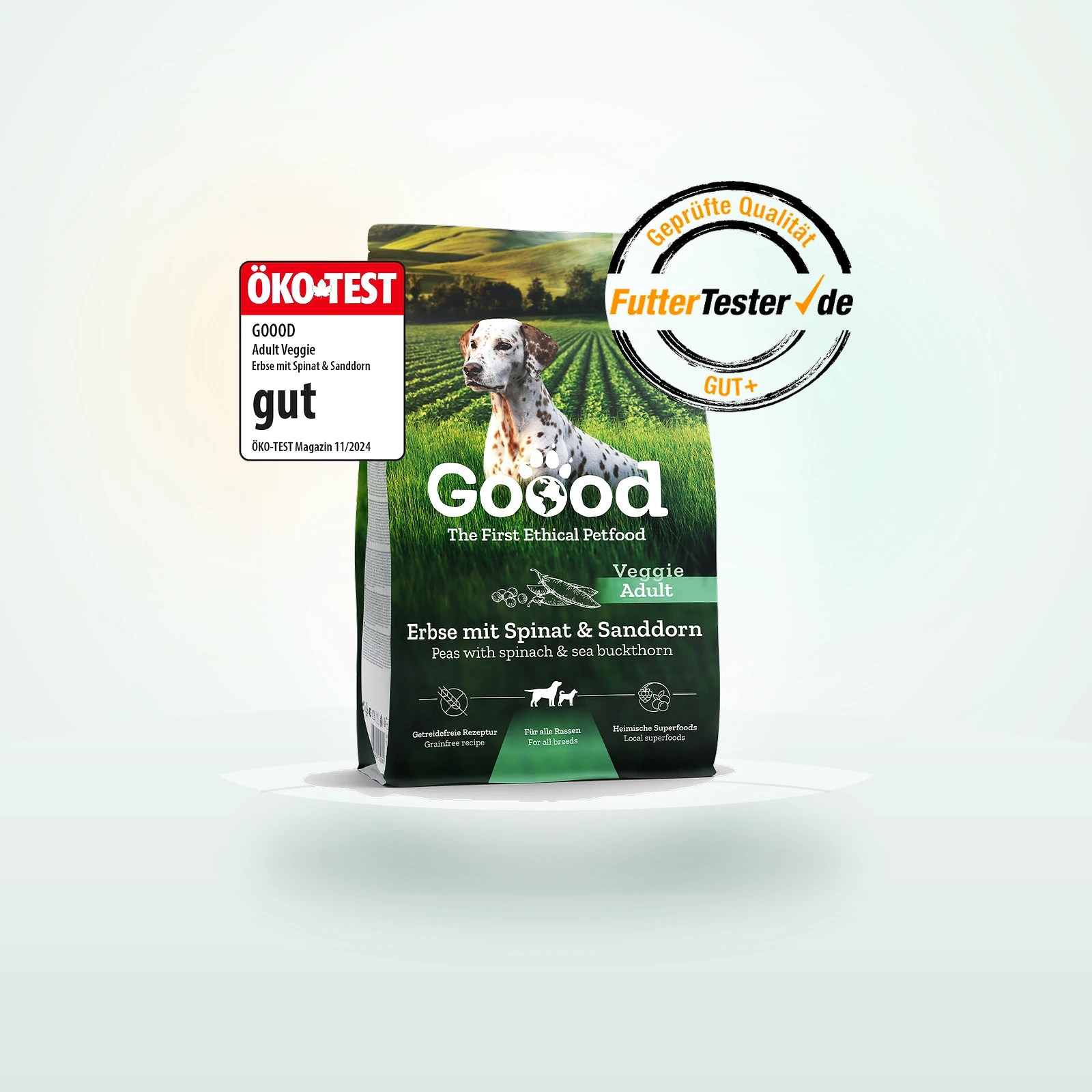 Happy Dog Adult Veggie - Erbse mit Spinat & Sanddorn