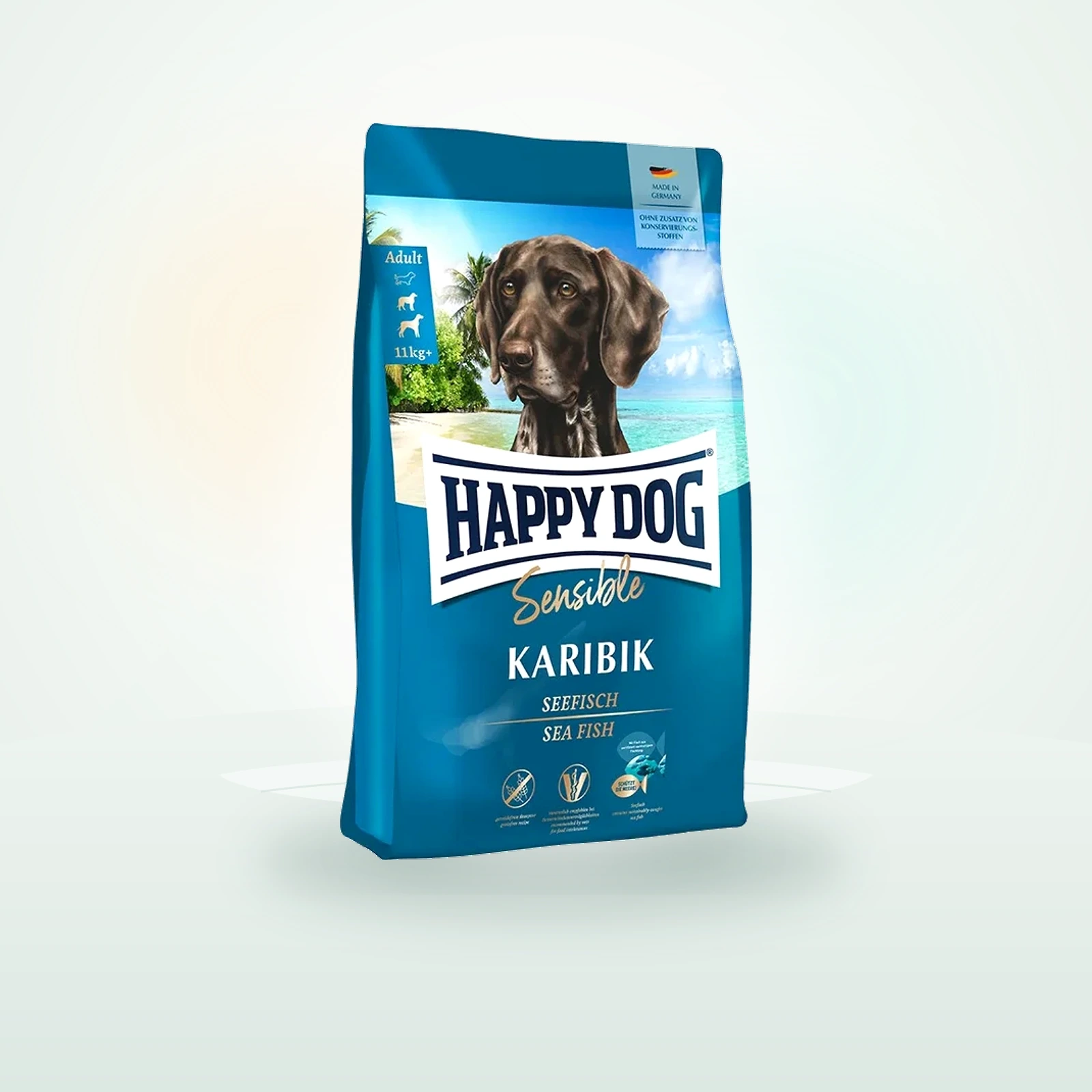 Happy Dog Sensible Trockenfutter Hund Adult, Karibik