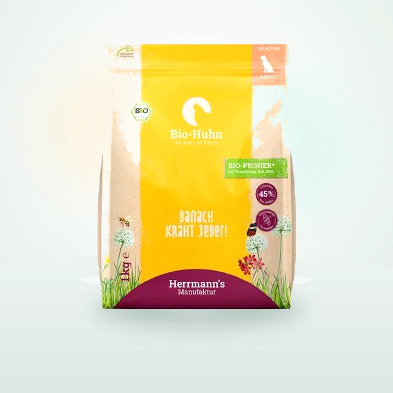 Herrmanns Bio-Huhn mit Bio-Reis & Bio-Erbsen
