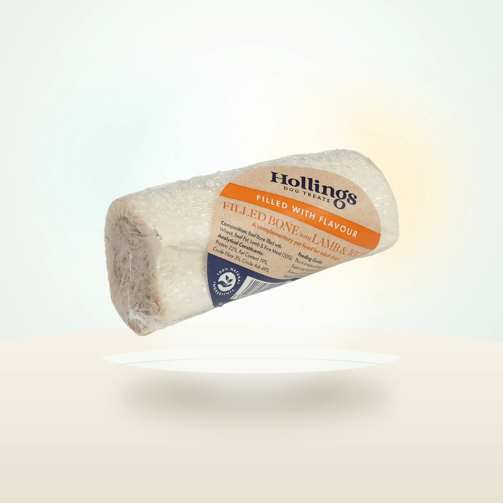 Hollings Lamb & Rice Filled Beef Bone for Dogs Natural Treat