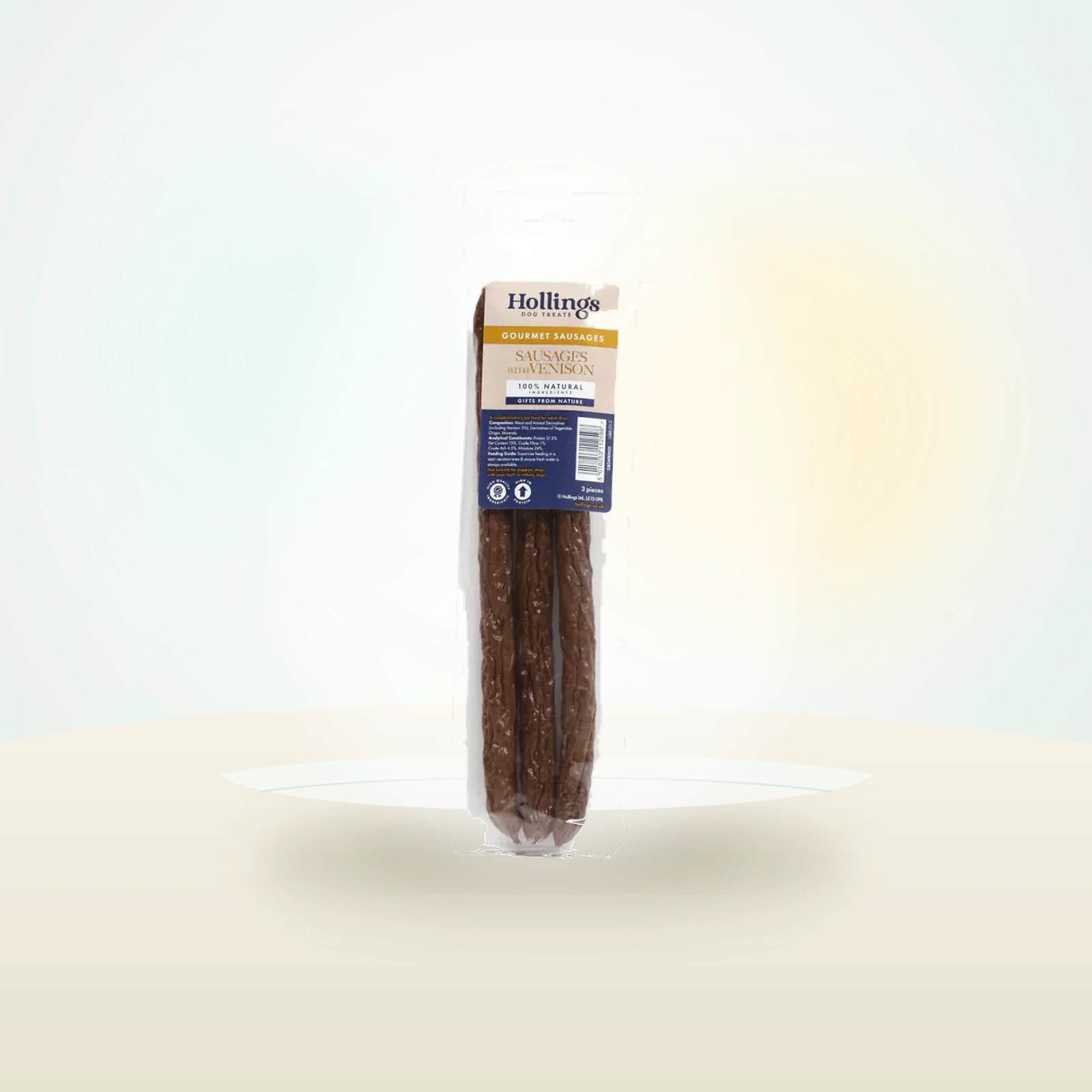 Hollings Venison Sausages for Dogs Natural Treats