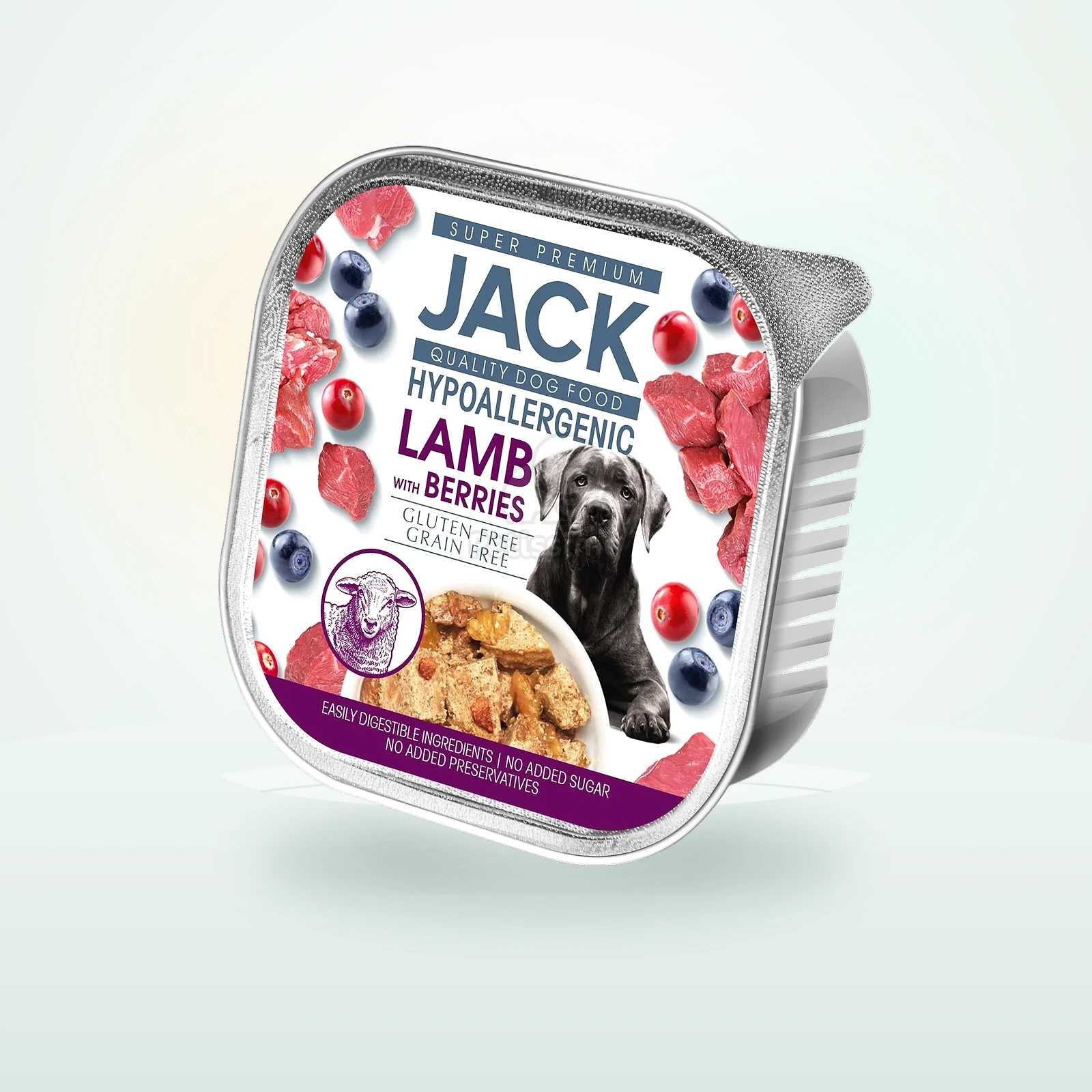 Jack hipoallergén pástétom - bárányhús bogyós gyümölcsökkel
