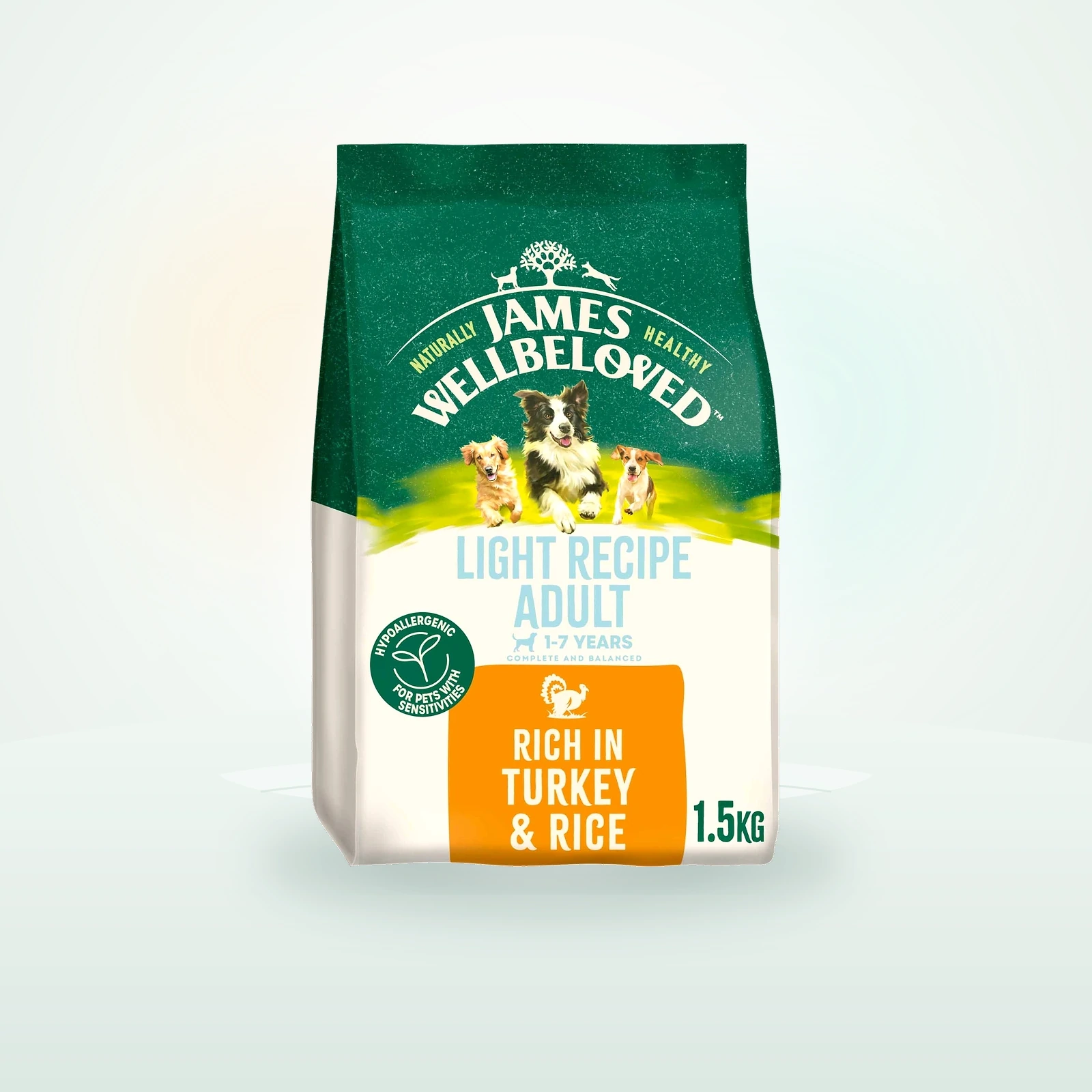 James Wellbeloved Light Adult Dry Dog Food - Turkey & Rice