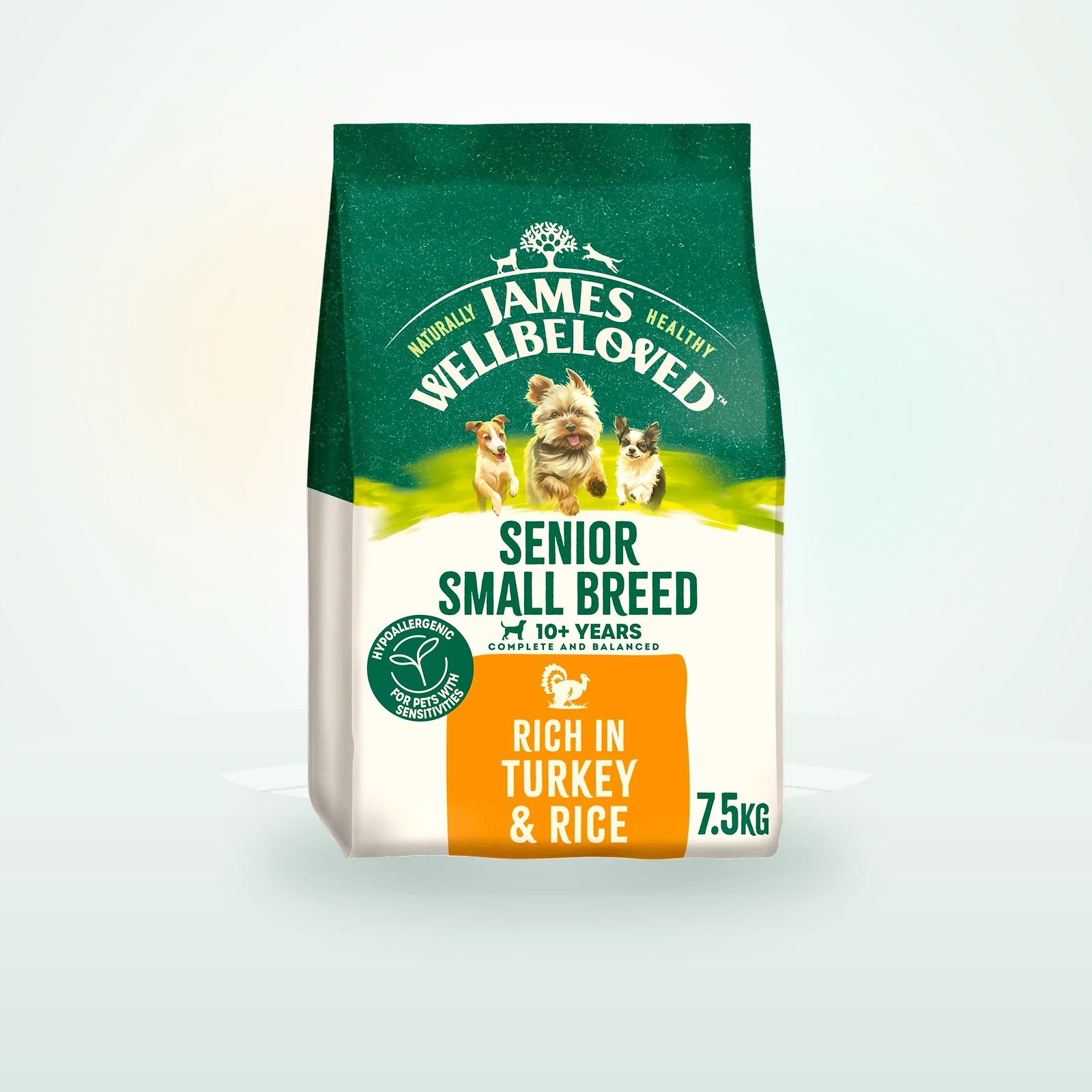 James Wellbeloved Small Breed Senior Dry Dog Food - Turkey & Rice