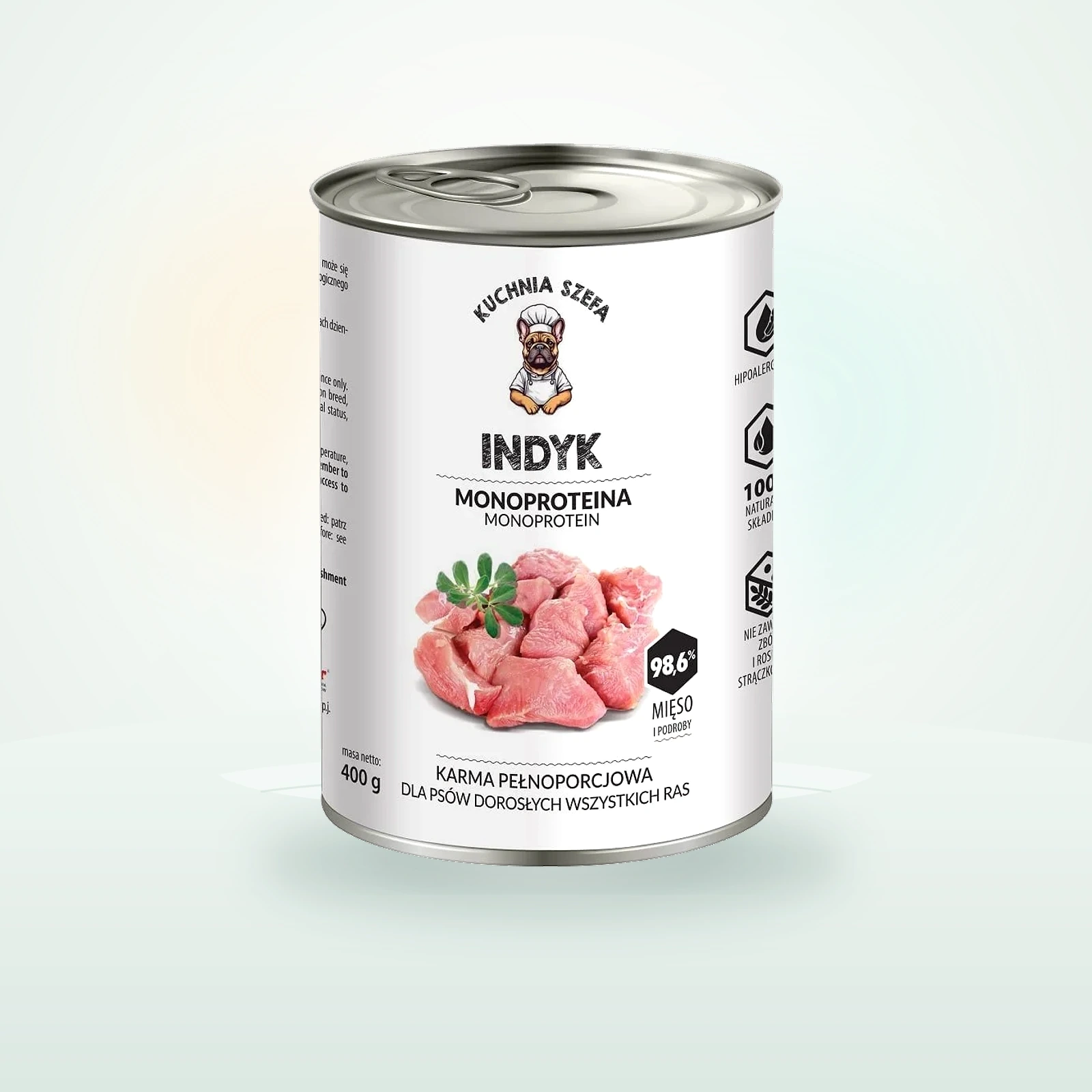 KUCHNIA SZEFA Indyk Monoproteinowa karma dla psów wszystkich ras