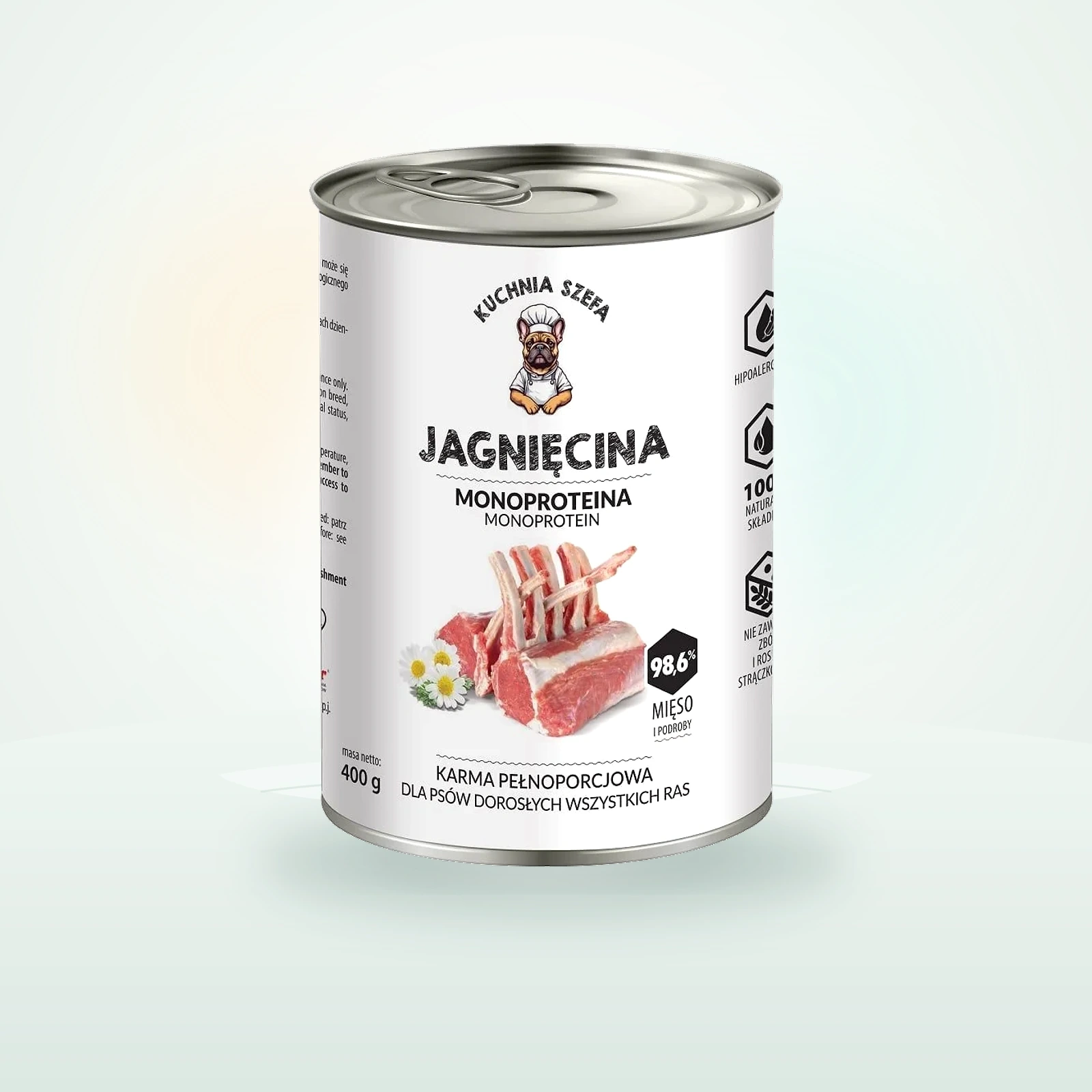 KUCHNIA SZEFA Jagnięcina Monoproteinowa karma dla psów wszystkich ras