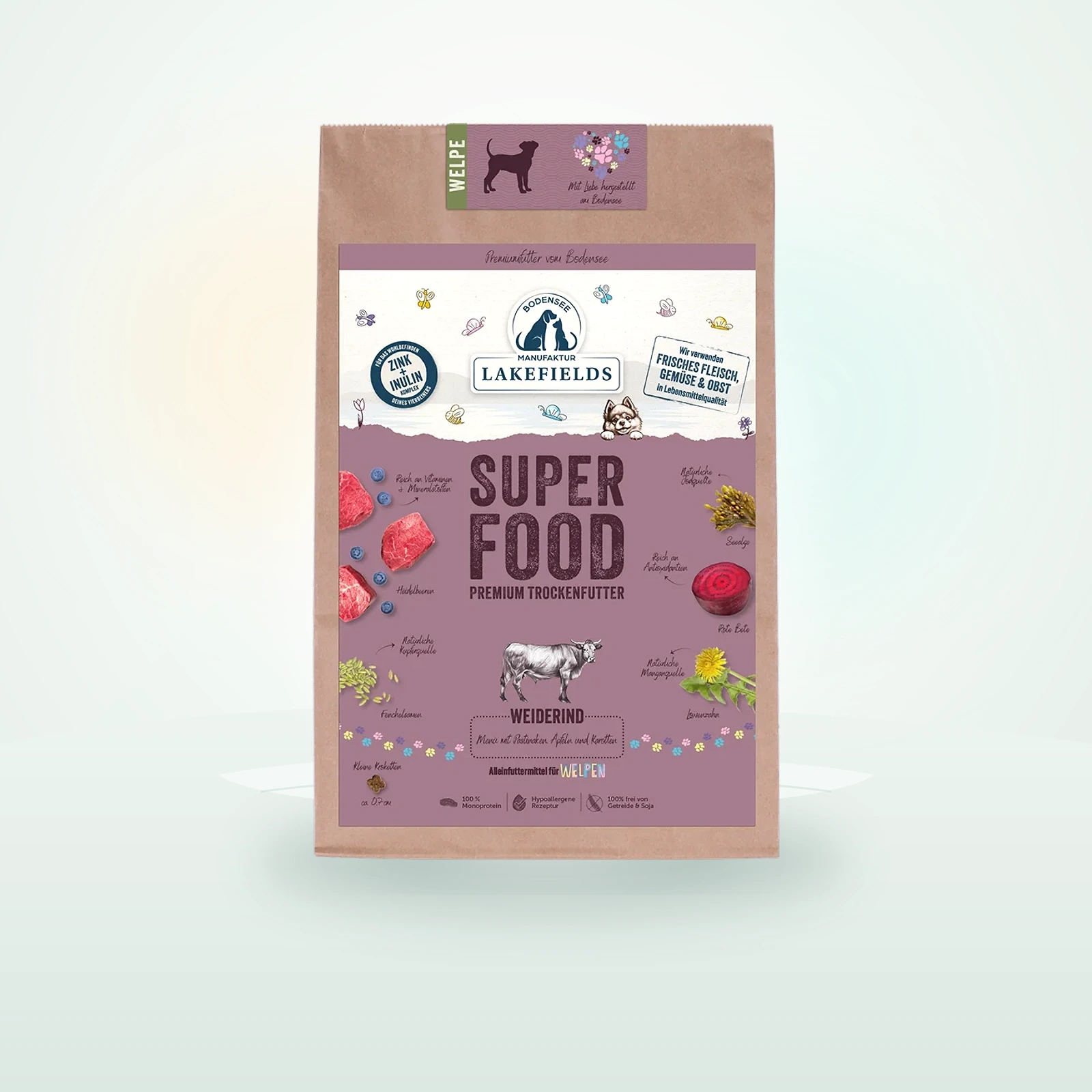 Lakefields Superfood Welpe Rind