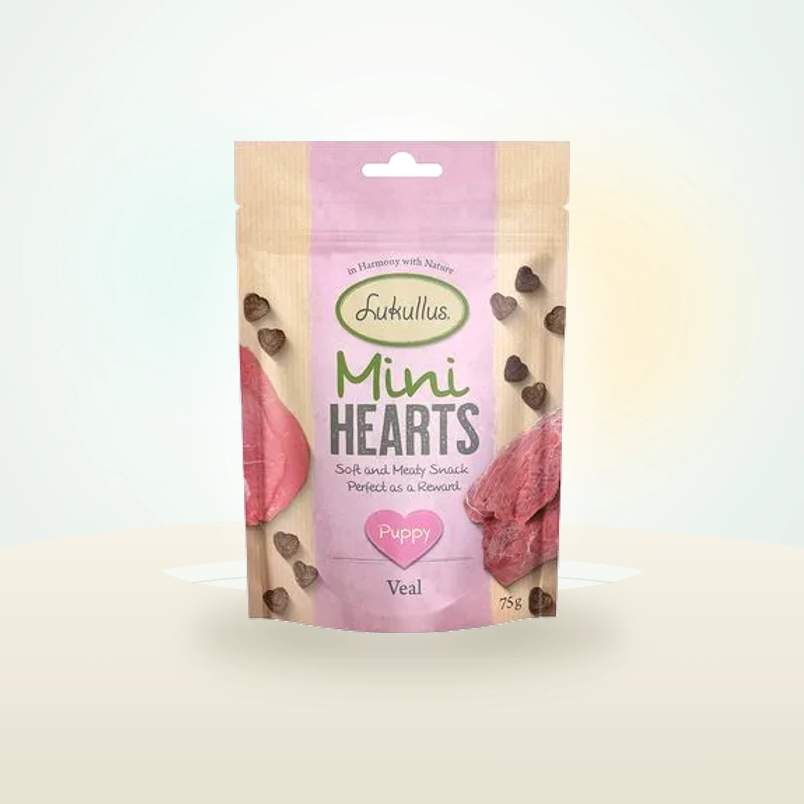 Lukullus Snacks «Mini Hearts» para cachorros Lullukus con ternera (sin cereales)