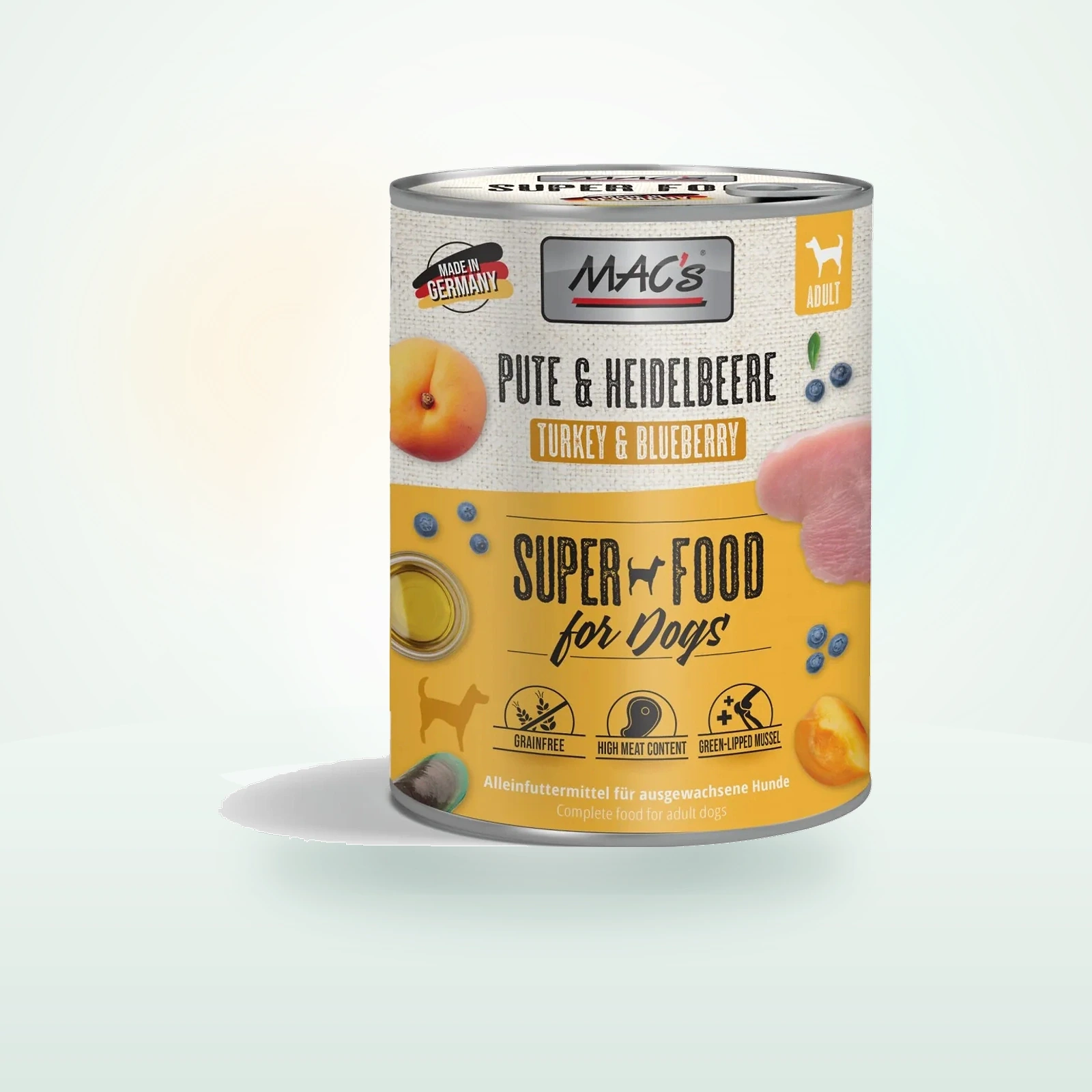 MAC's Nourriture humide pour chien MAC Adult Dinde et myrtilles