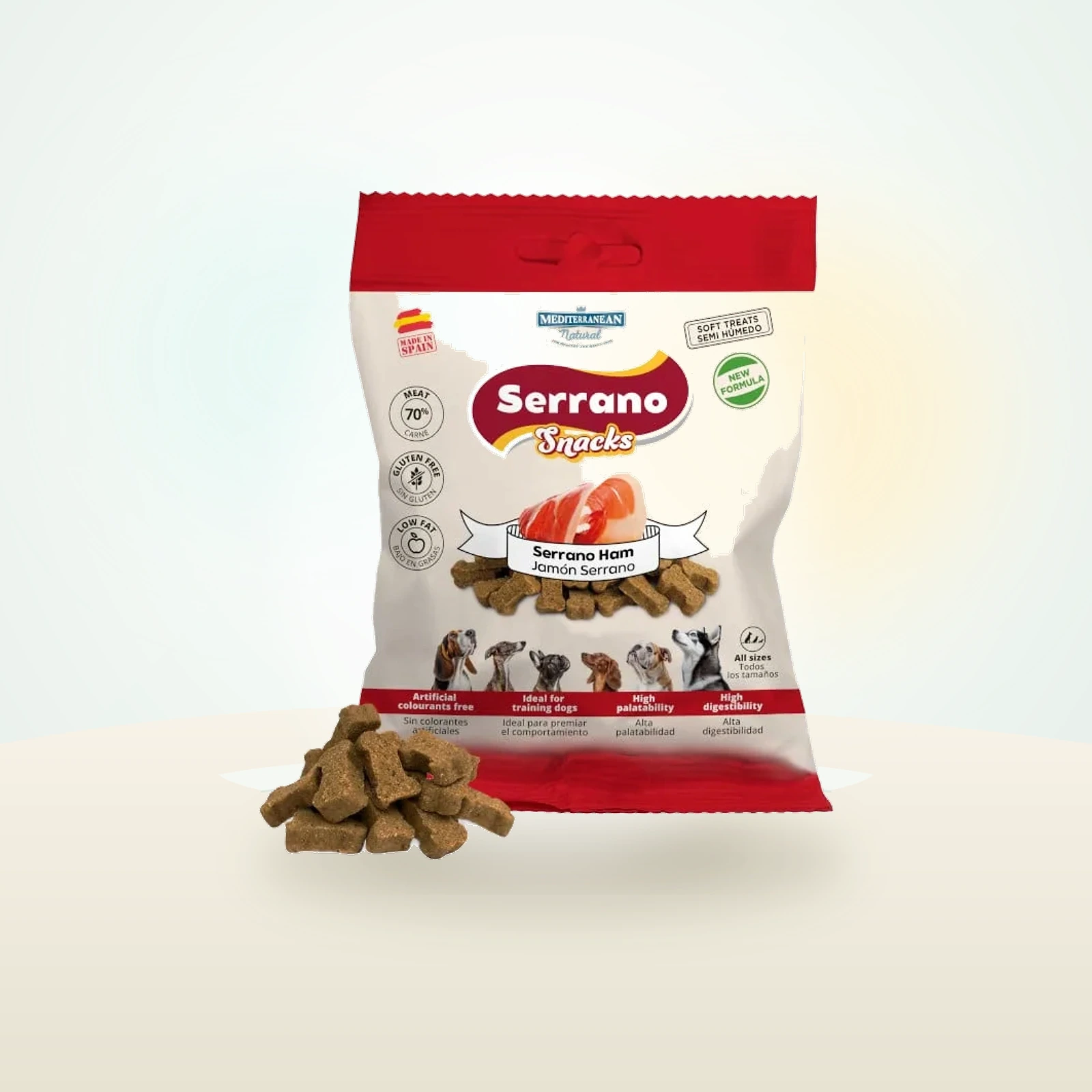 Mediterranean Natural Galletas Serrano Snacks de Jamón