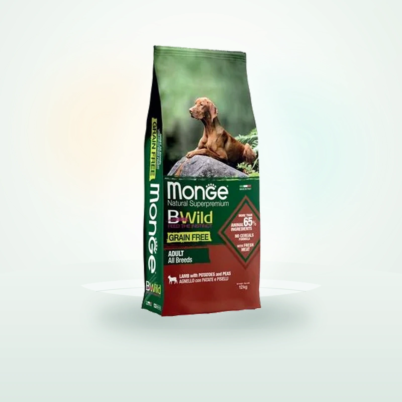 Monge Bwild Grain Free All Breeds Lamb with Potatoes and Peas