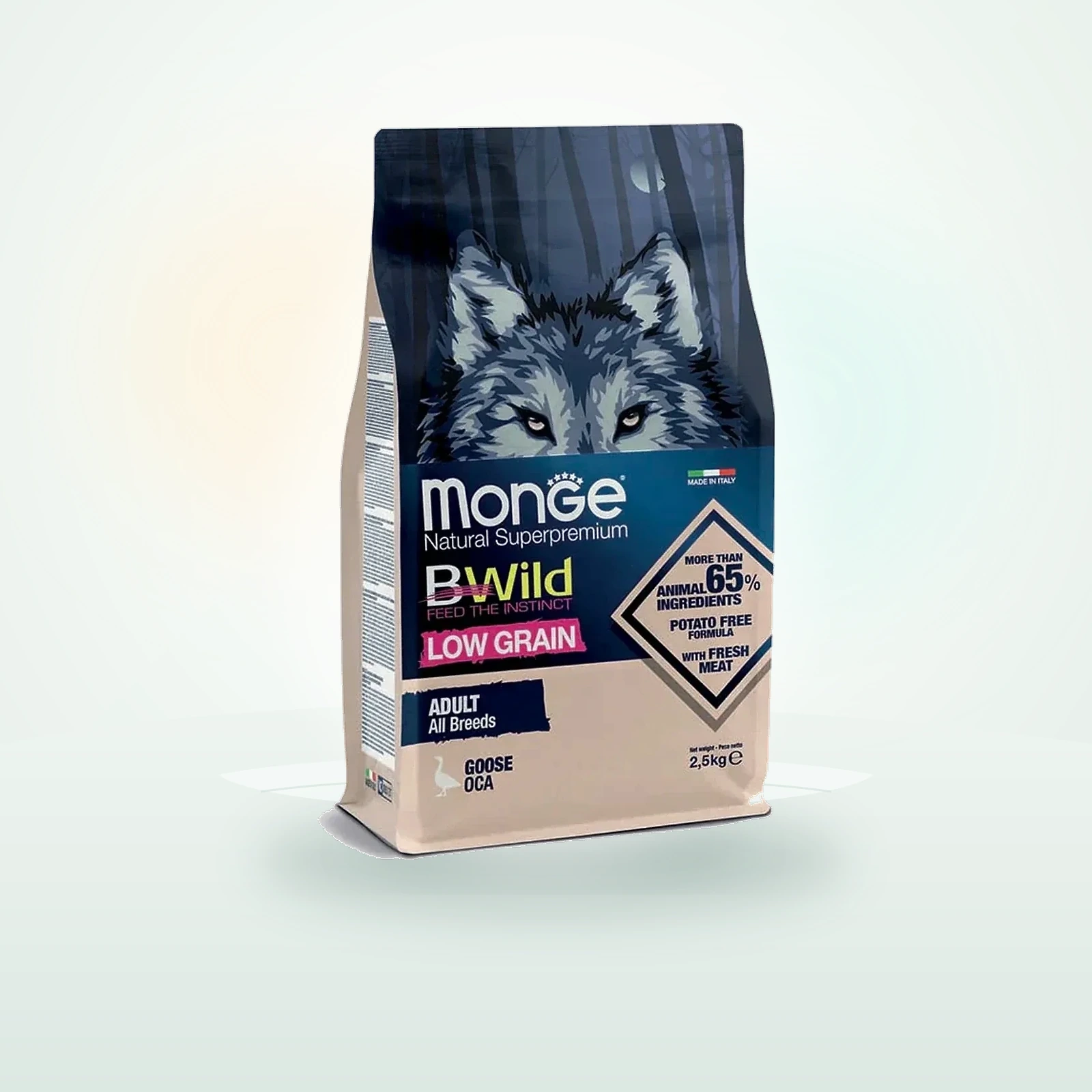 Monge BWild Low Grain All Breeds Cane Adulto Oca