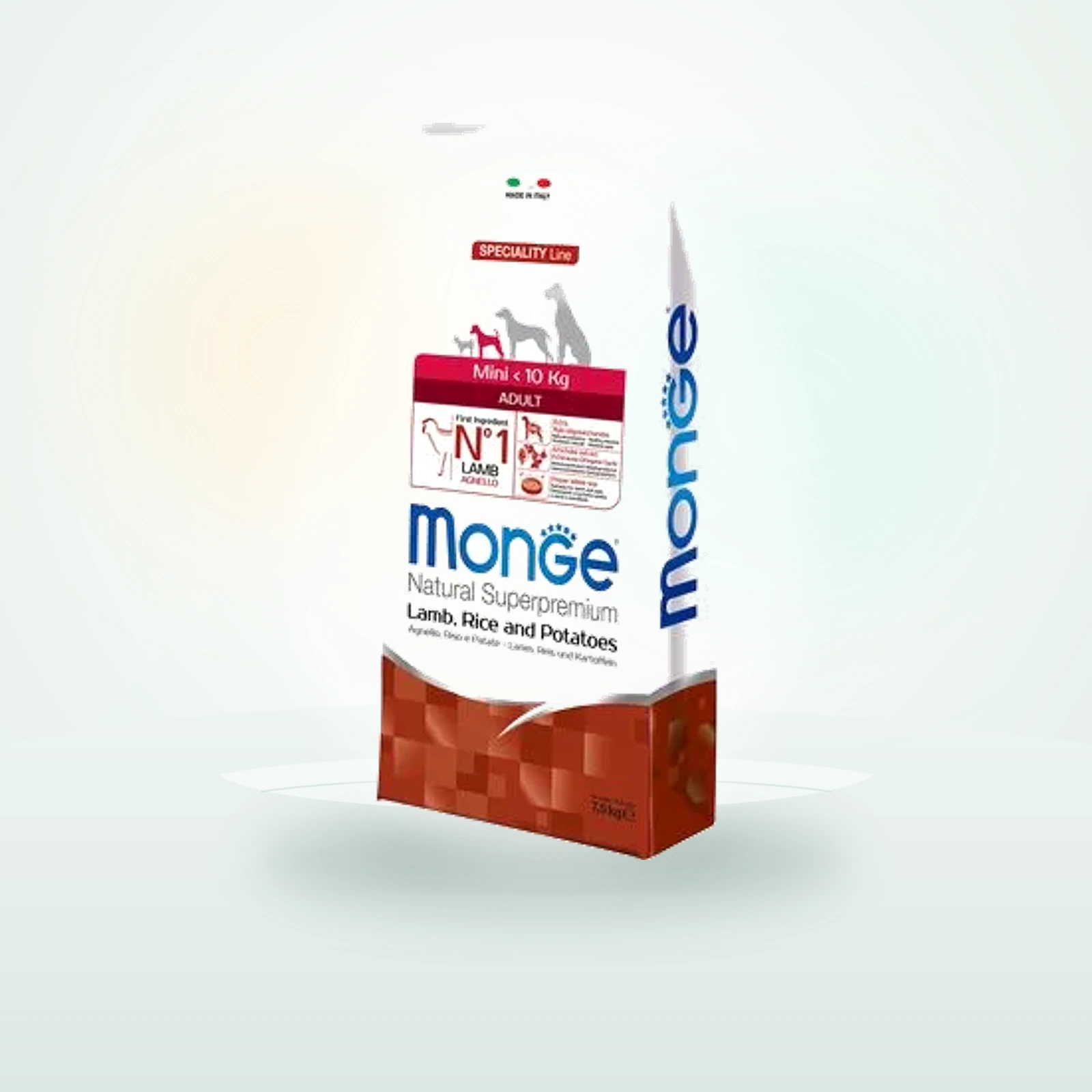Monge Mini Adult cordero, arroz y patata