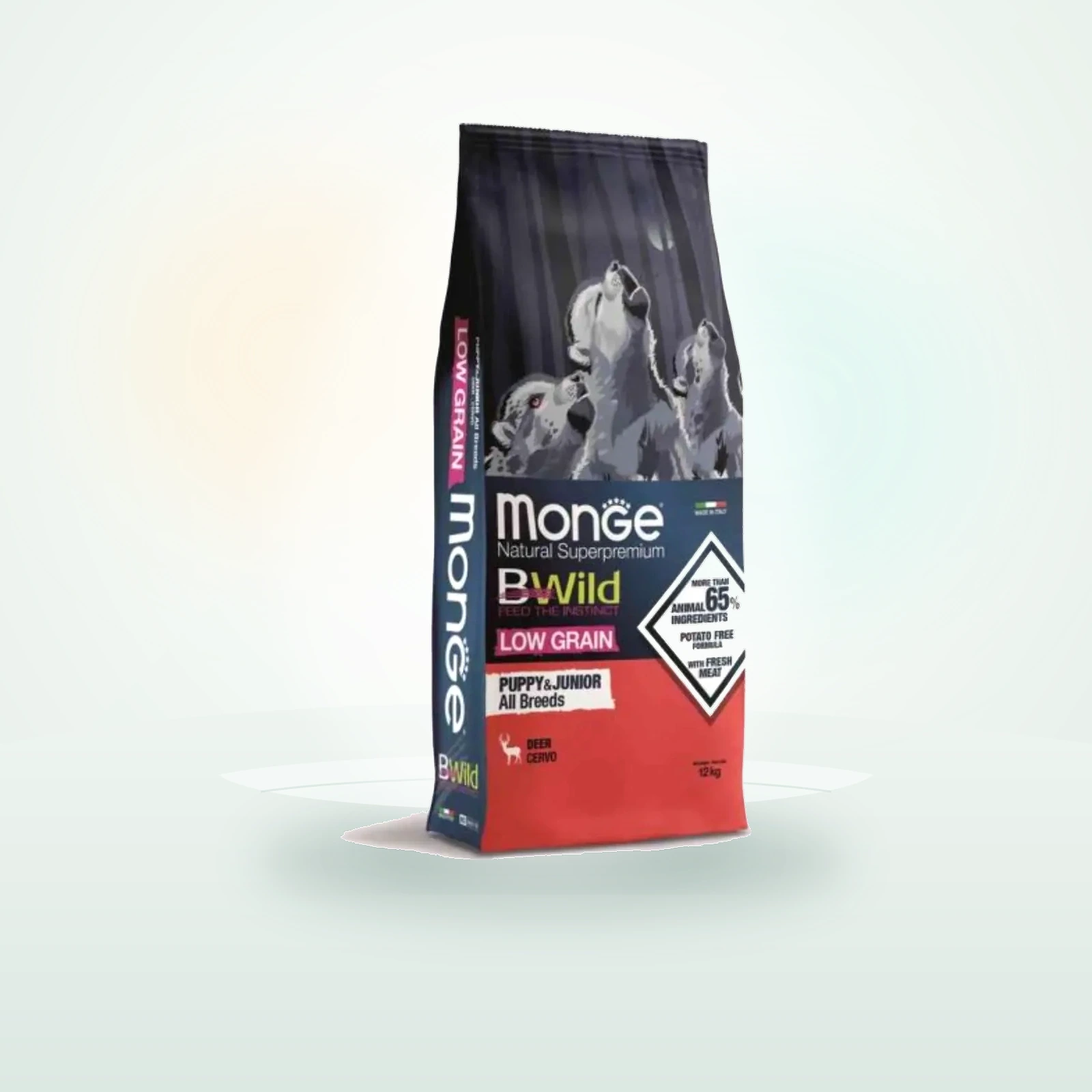 Monge Natural Superpremium BWild Puppy&Junior All Breeds con Cervo