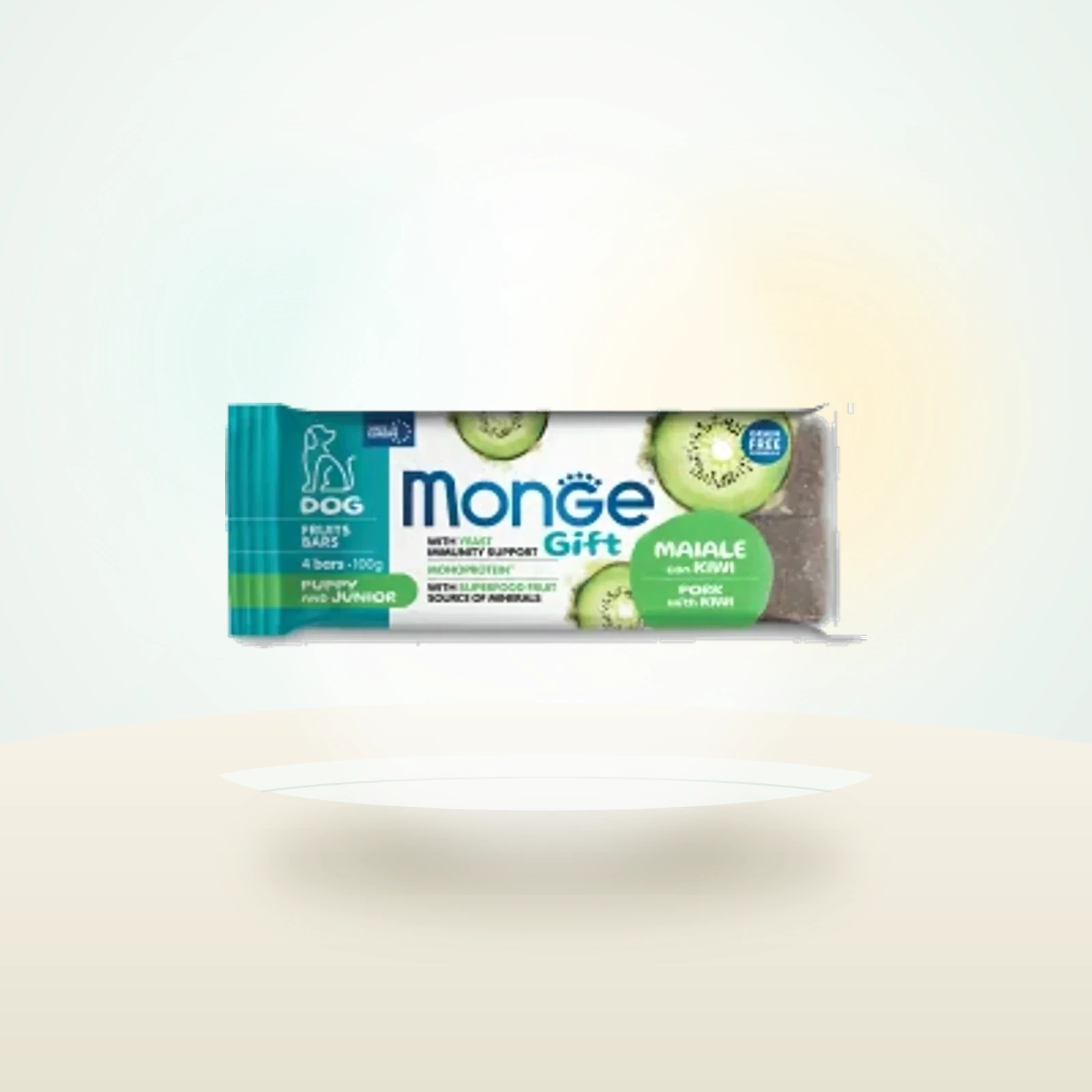 Monge Natural Superpremium Gift Puppy And Junior Dog Maiale con Kiwi Fruit Bars