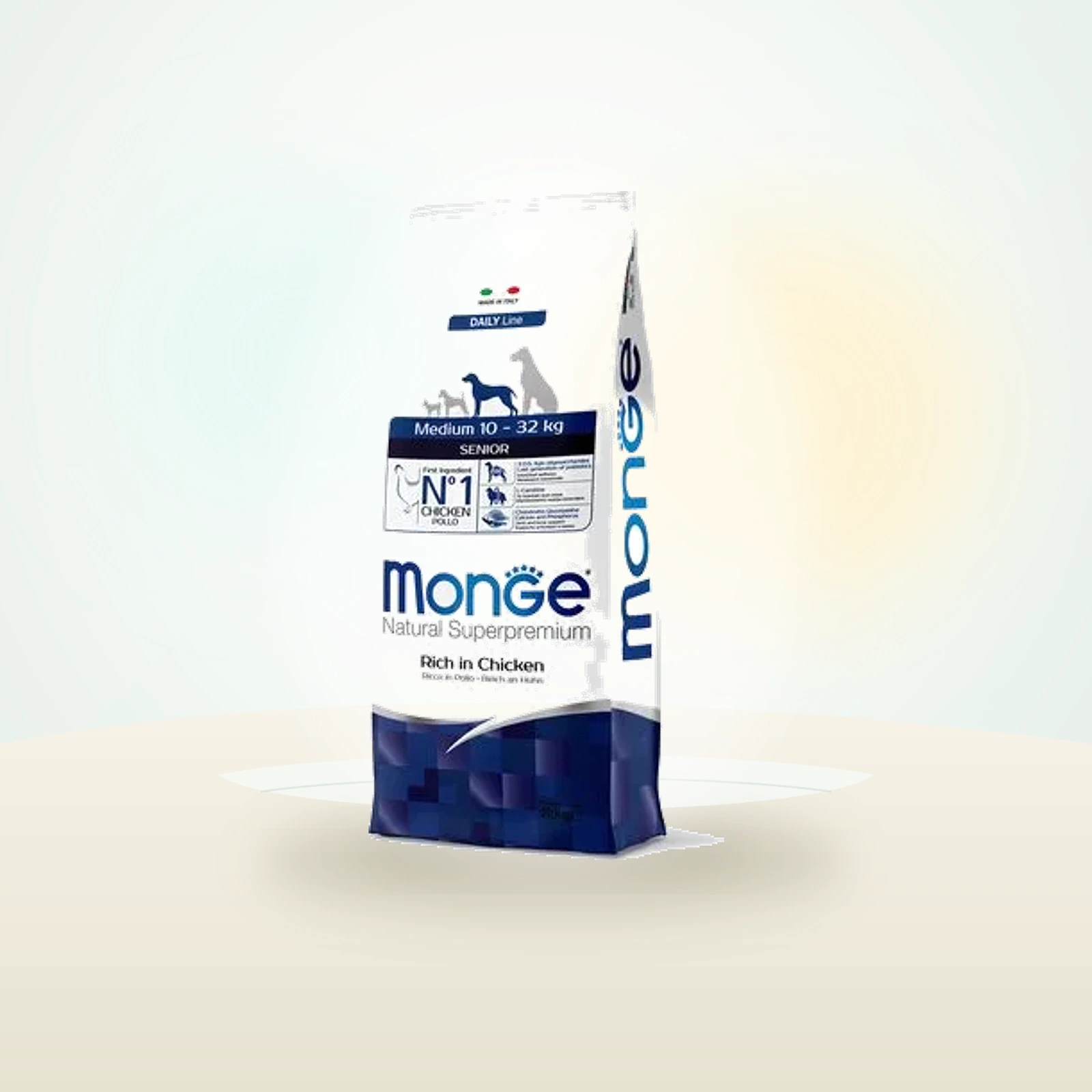 Monge Natural Superpremium Medium Senior Rig på kylling