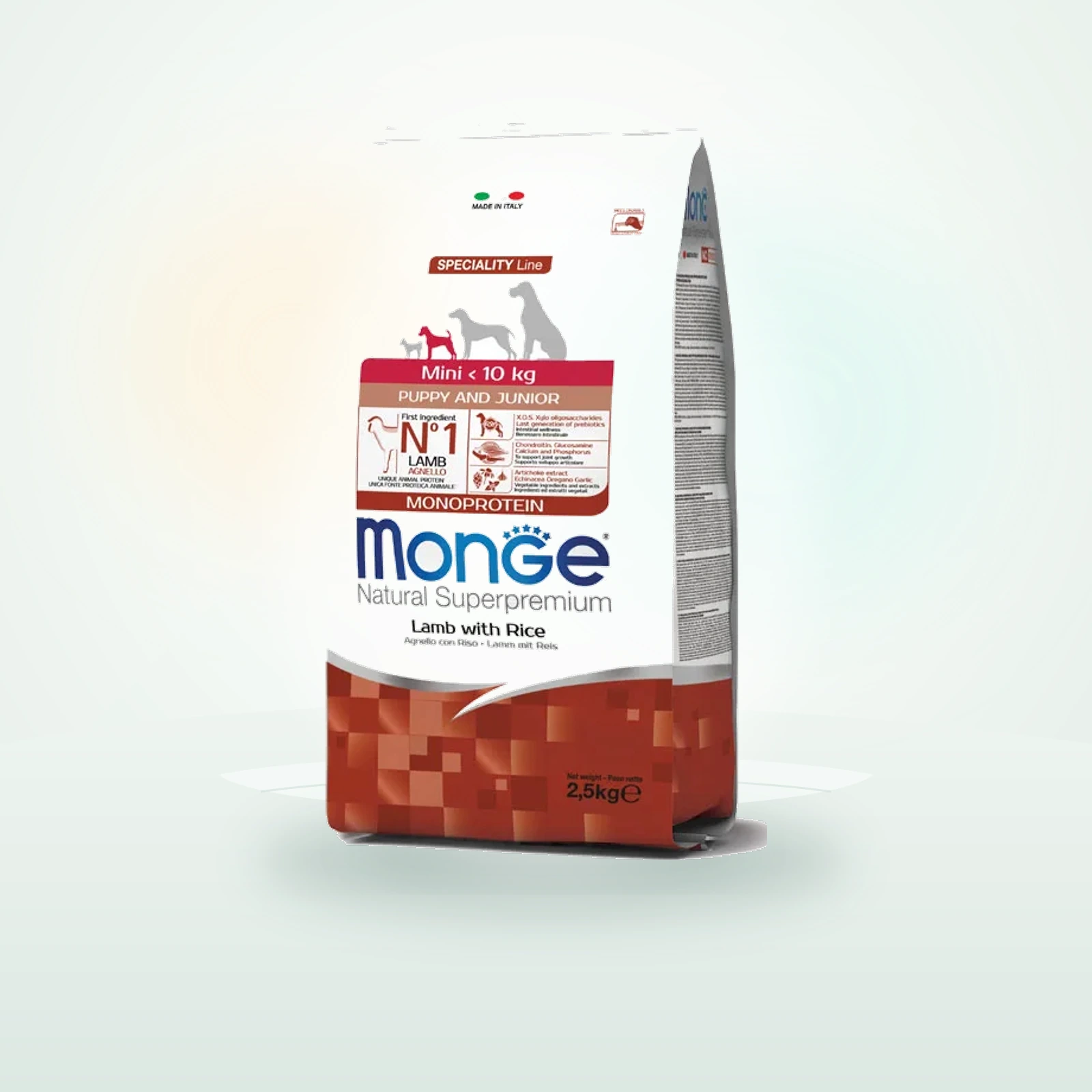 Monge Natural Superpremium Mini Puppy & Junior Monoprotein Agnello con Riso - Monge.it