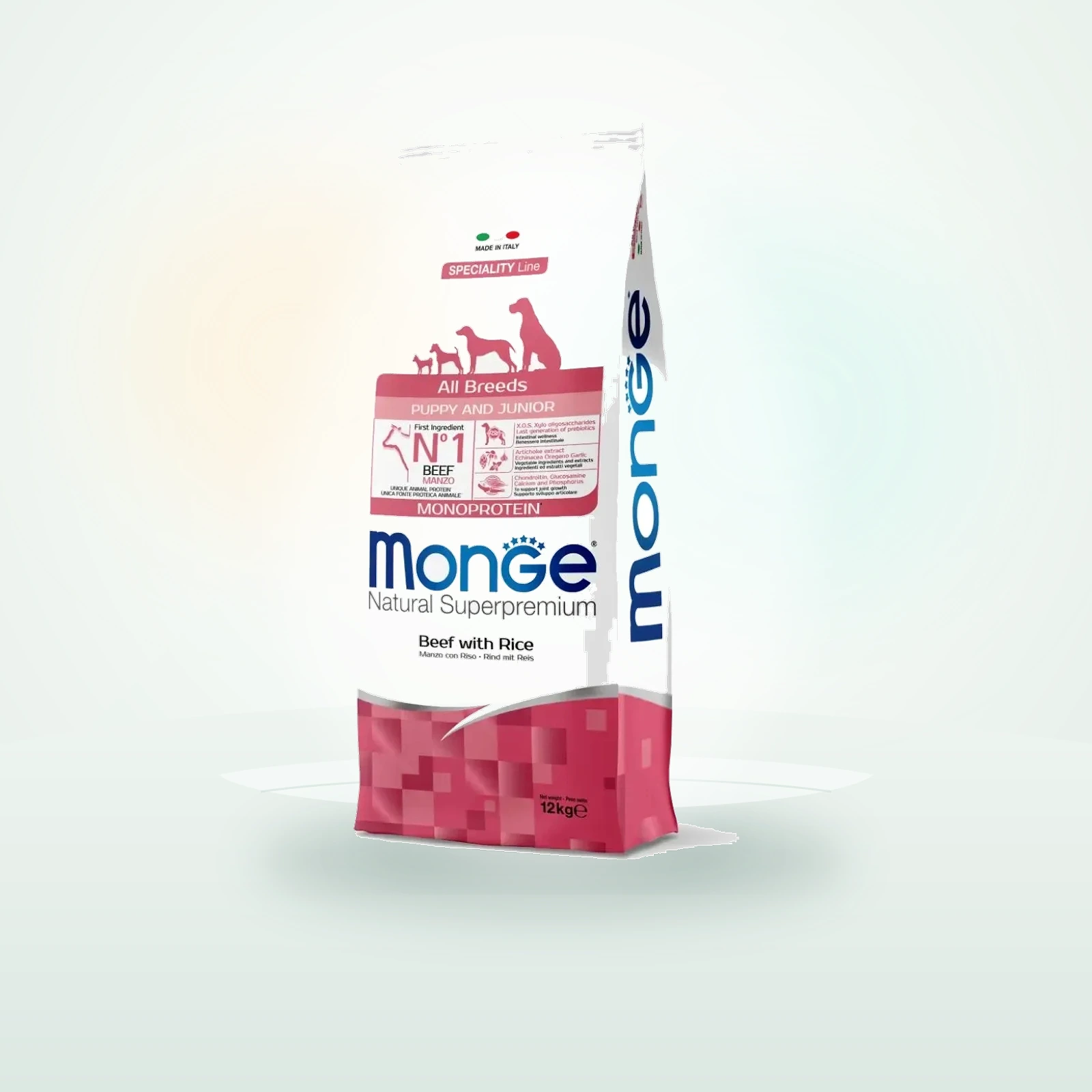 Monge Natural Superpremium Puppy&Junior All Breeds con Manzo