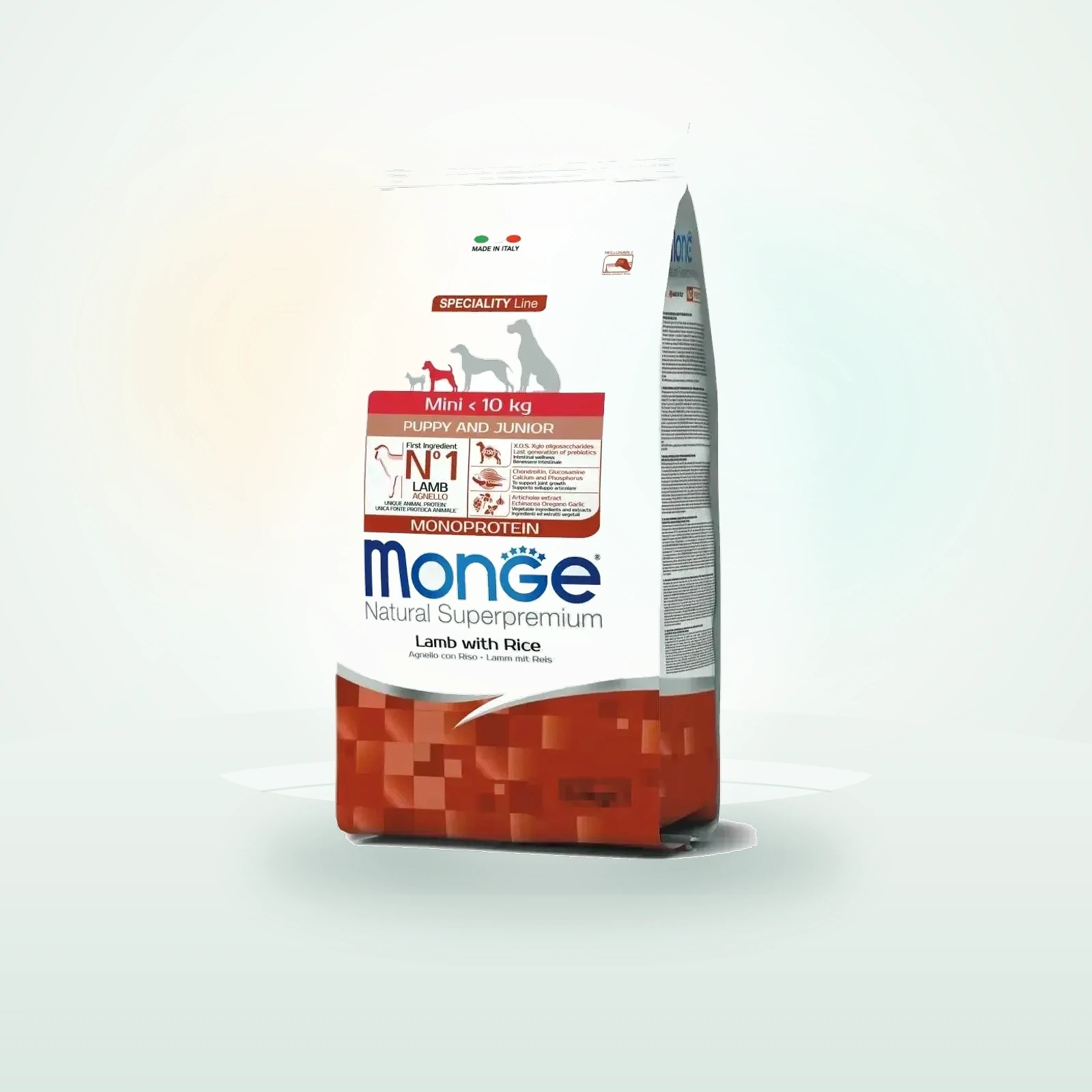 Monge Natural Superpremium Puppy&Junior Mini con Agnello