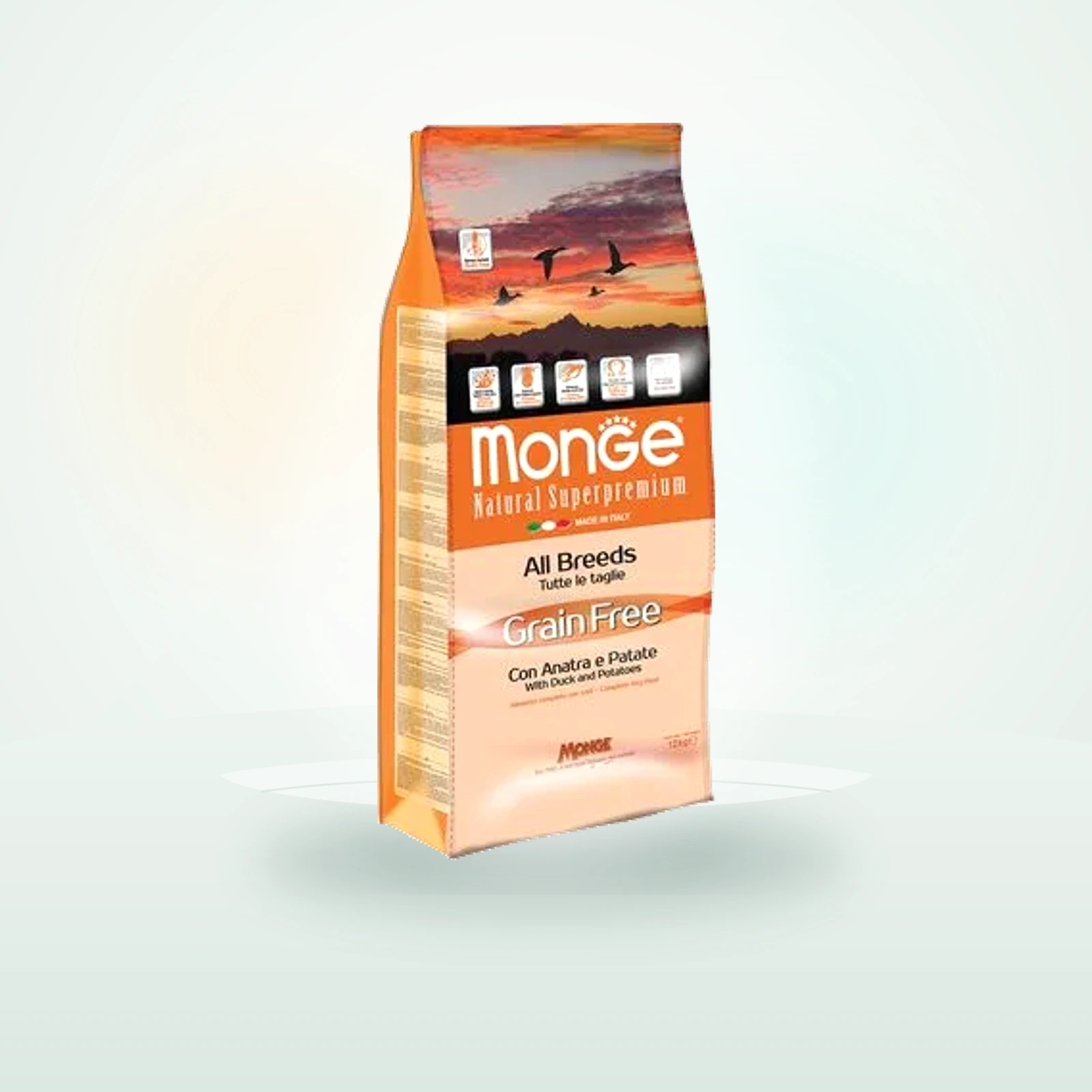 Monge Superpremium Grain free all Breeds canard & pomme de terre