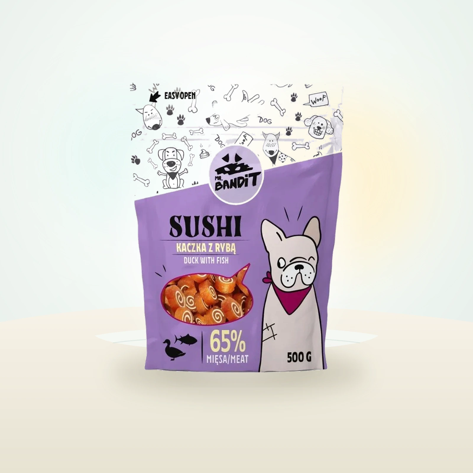 MR. BANDIT Sushi kaczka z rybą dla psów
