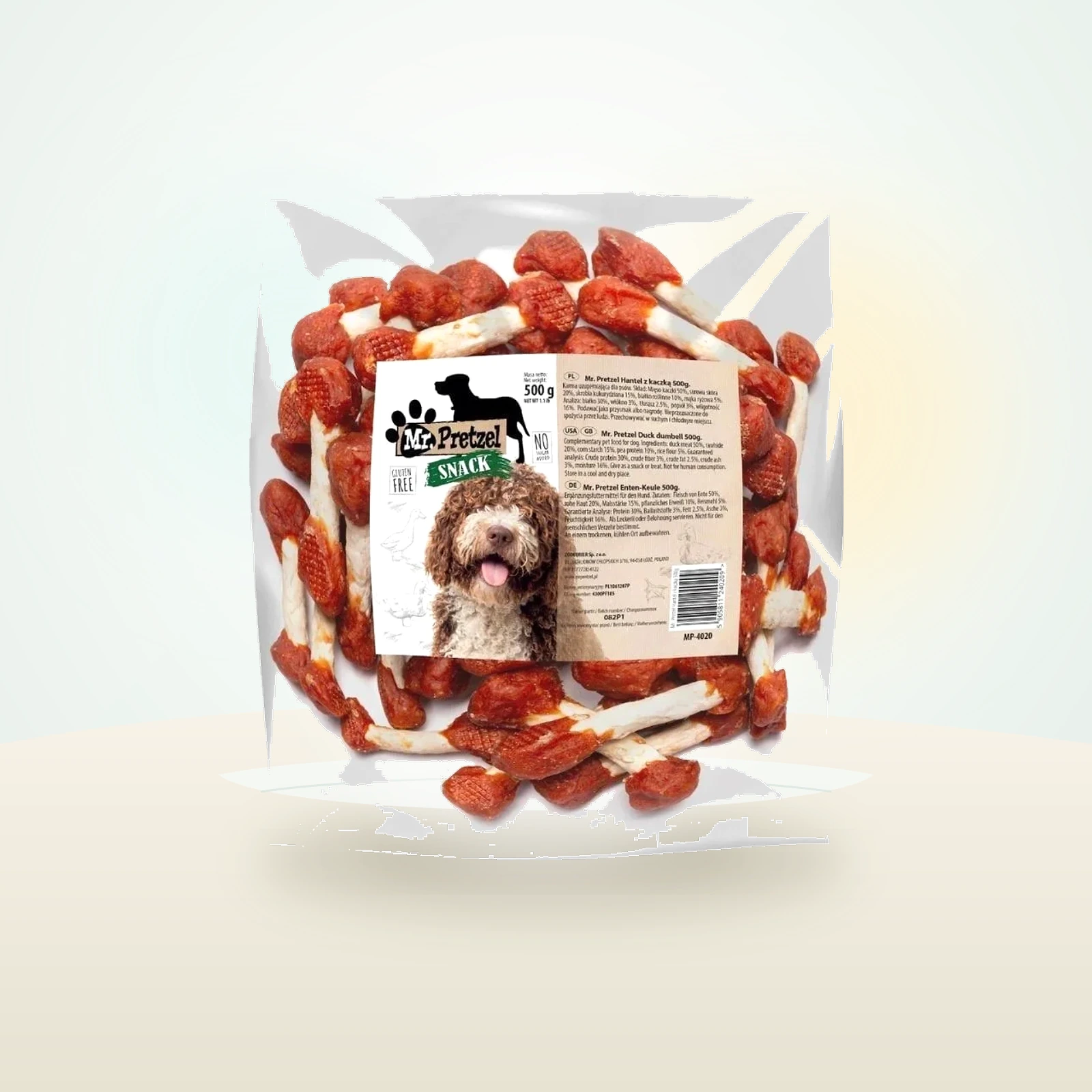 MR. PRETZEL Hantelki z kaczką przysmak dla psa