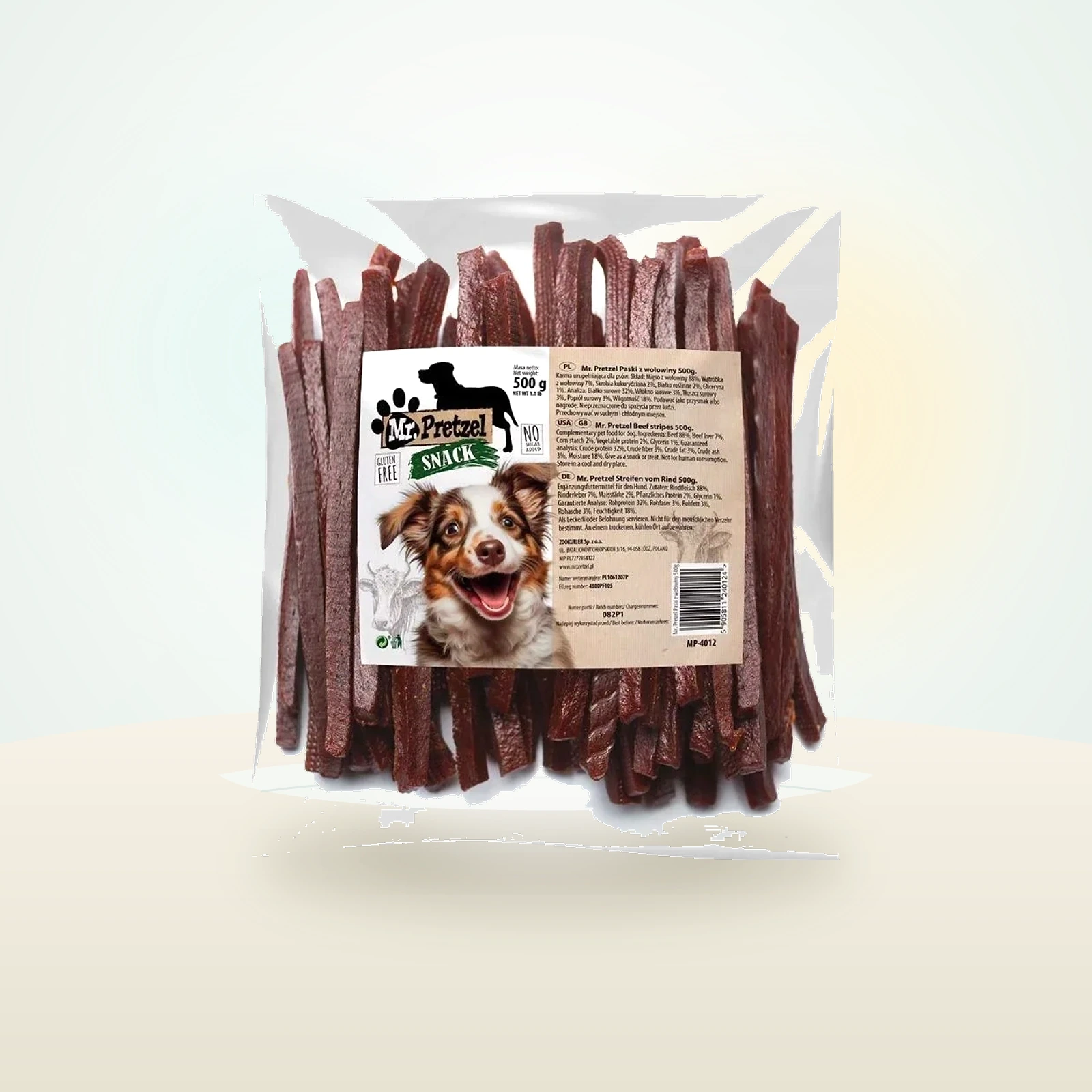 MR. PRETZEL Paski z wołowiny przysmak dla psa