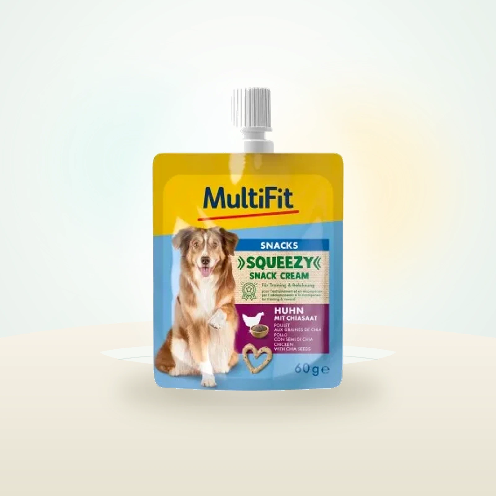 MultiFit Squeezy Snack Cream Huhn mit Chiasamen