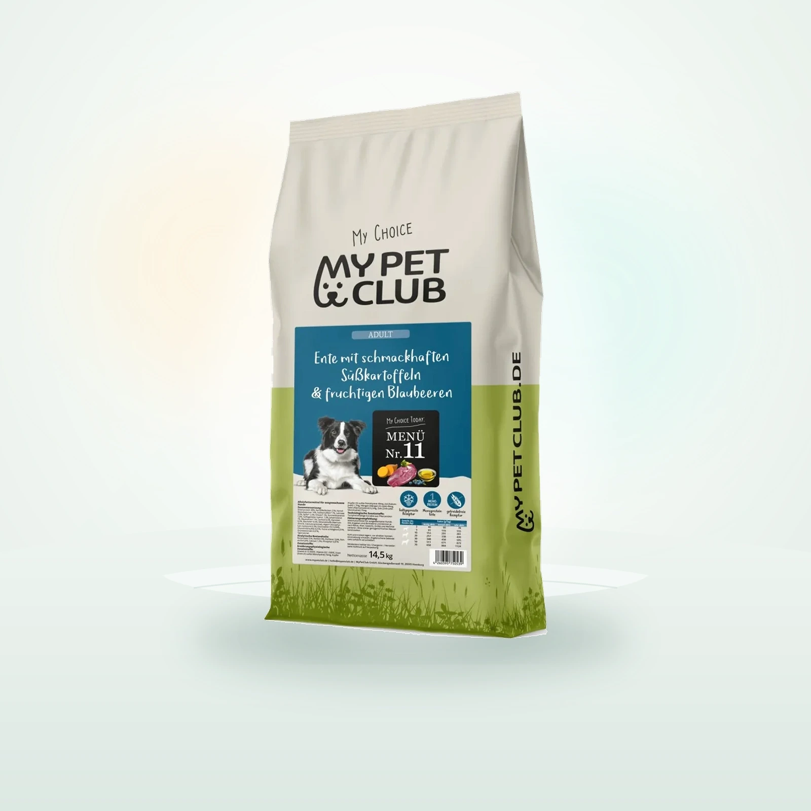 MyPetClub Kaltgepresstes Hundefutter getreidefrei mit Ente & Kartoffel