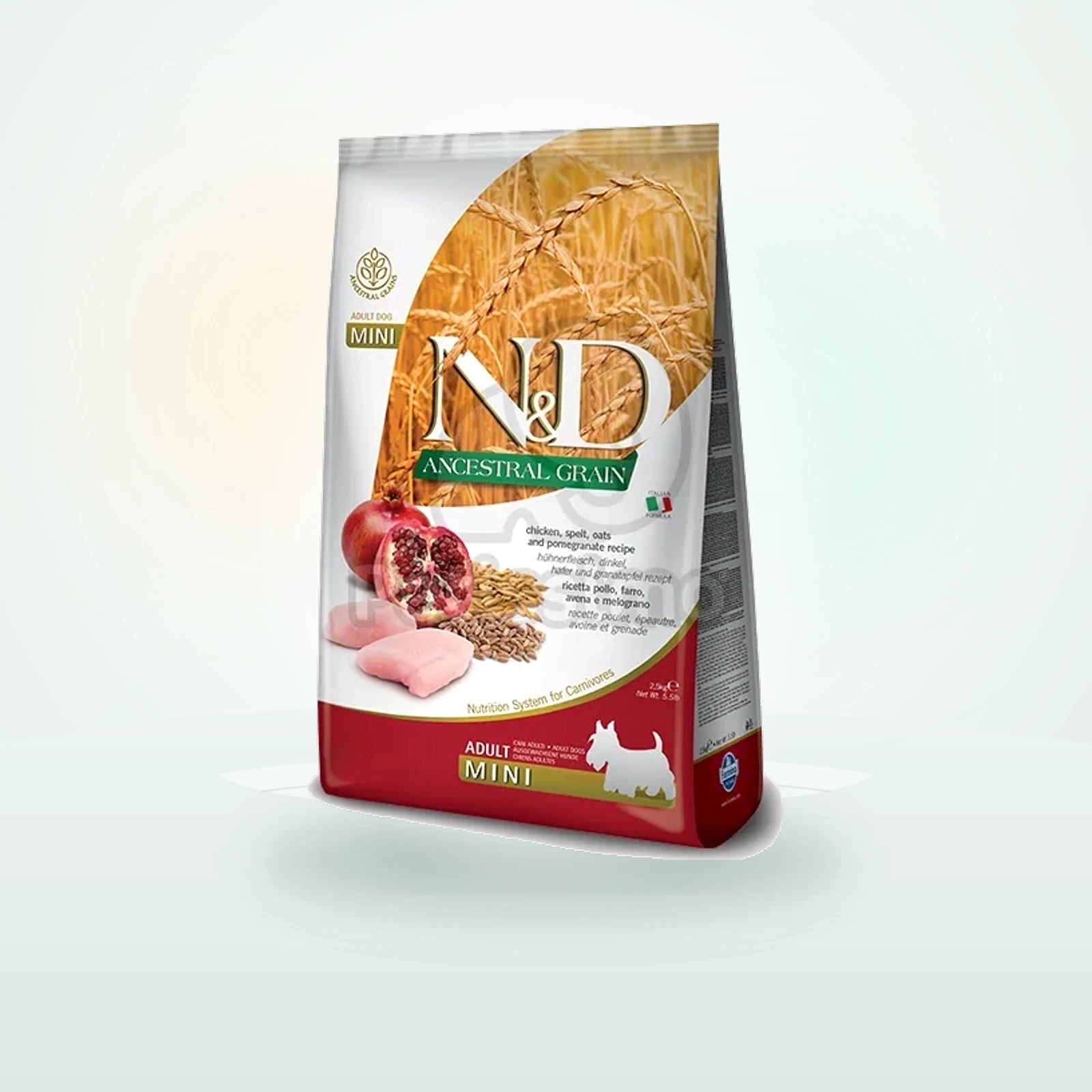 Natural & Delicious N&D Ancestral Grain Dog Adult Mini Chicken & Pomegranate