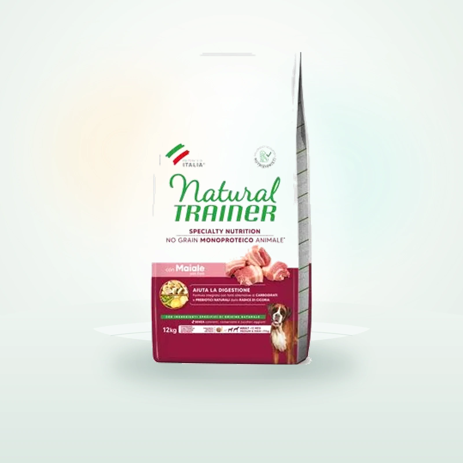 Natural Trainer No Grain Adult Medium & Maxi au porc