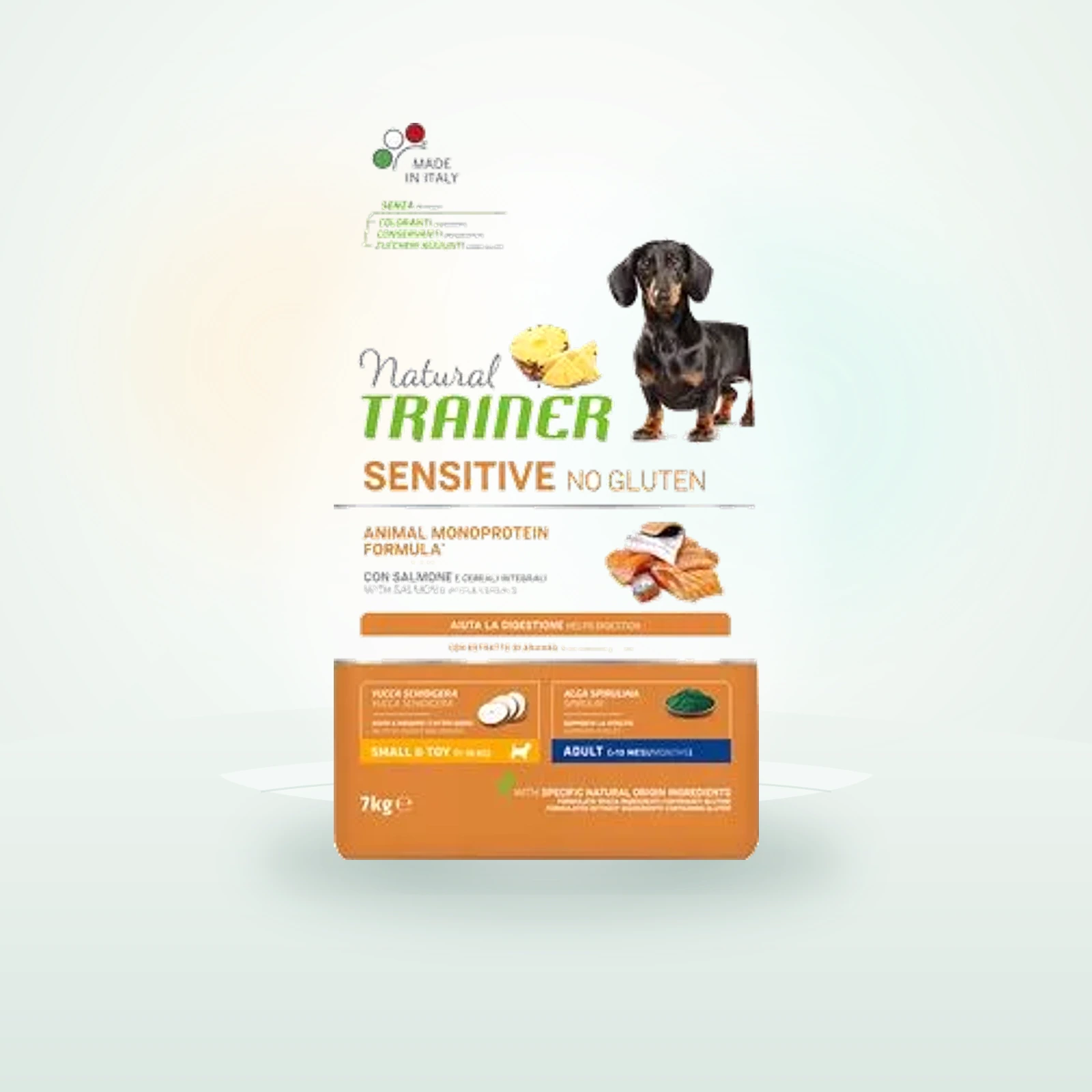 Natural Trainer Sensitive No Gluten Adult Small med laks