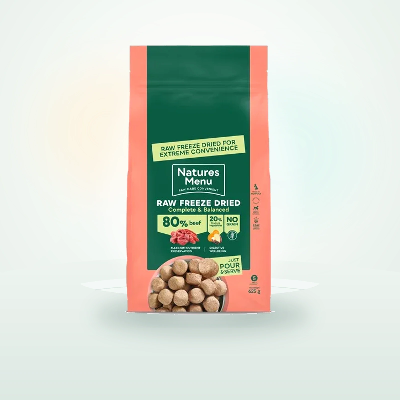 Nature's Menu Freeze Dried Beef Nuggets Raw Dog Food