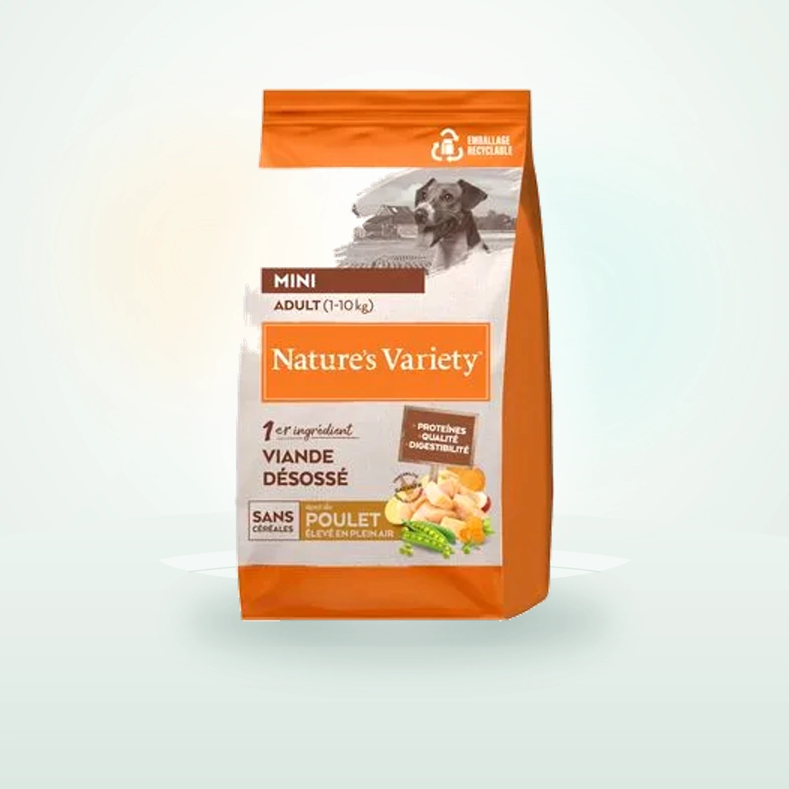 Nature's Variety Nature's No Grain Mini Adult poulet élevé en plein air