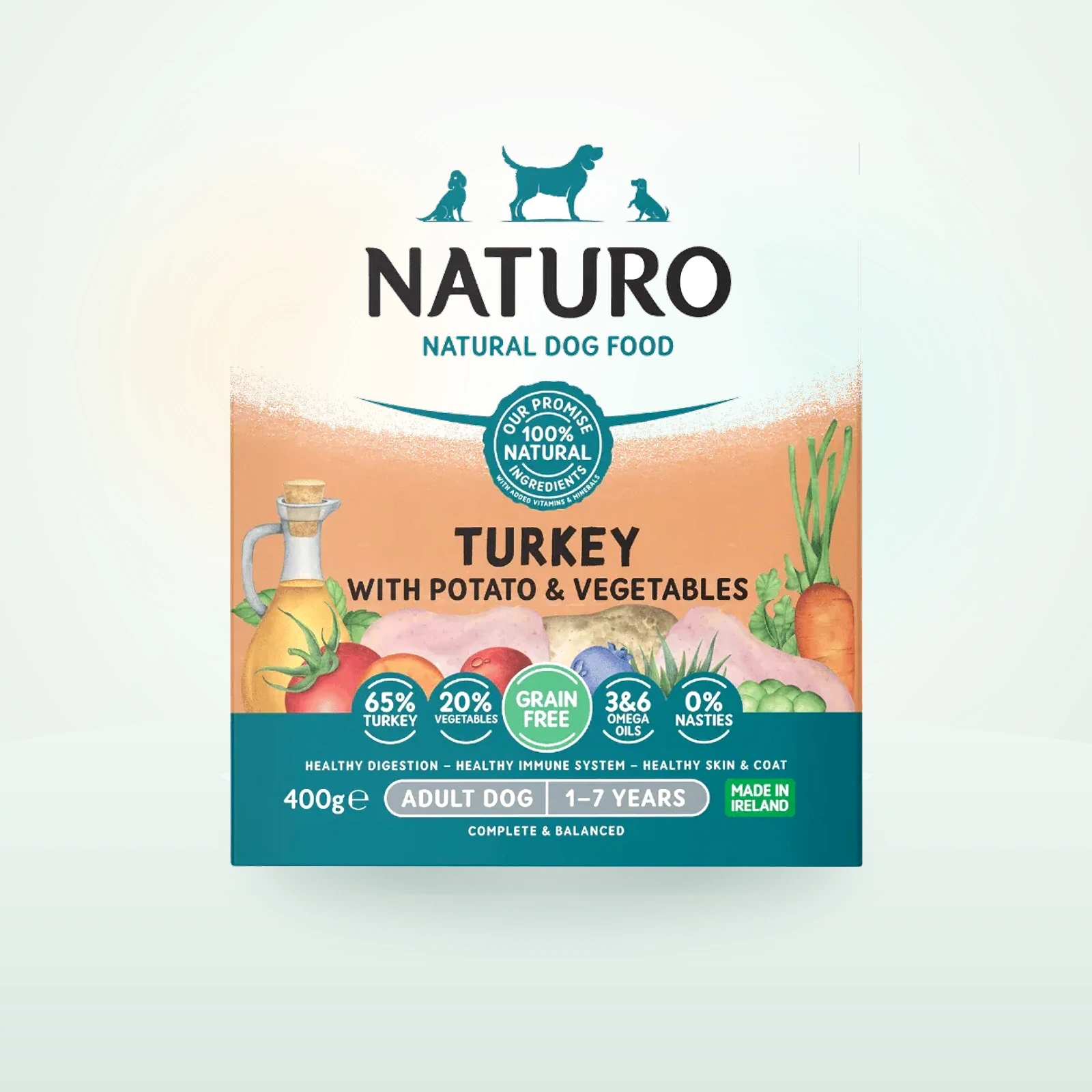 Naturo Adult Dog Turkey with Potato and Vegetables Grain Free Wet Food